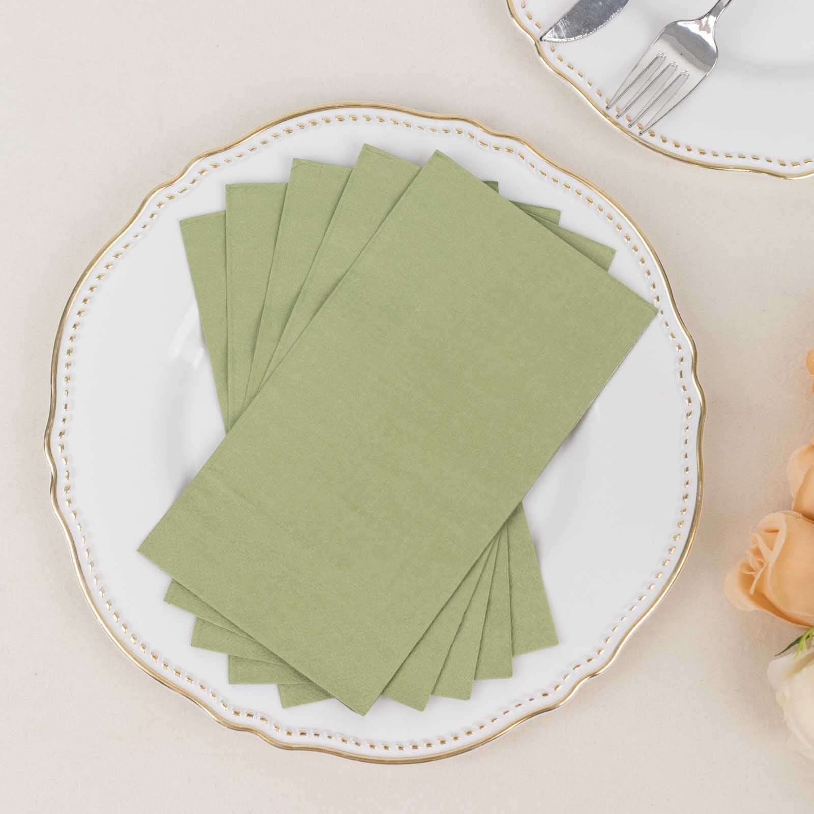 50-Pack Paper Napkins 2-Ply Soft Sage Green - Dinner Party Napkins - Image 2