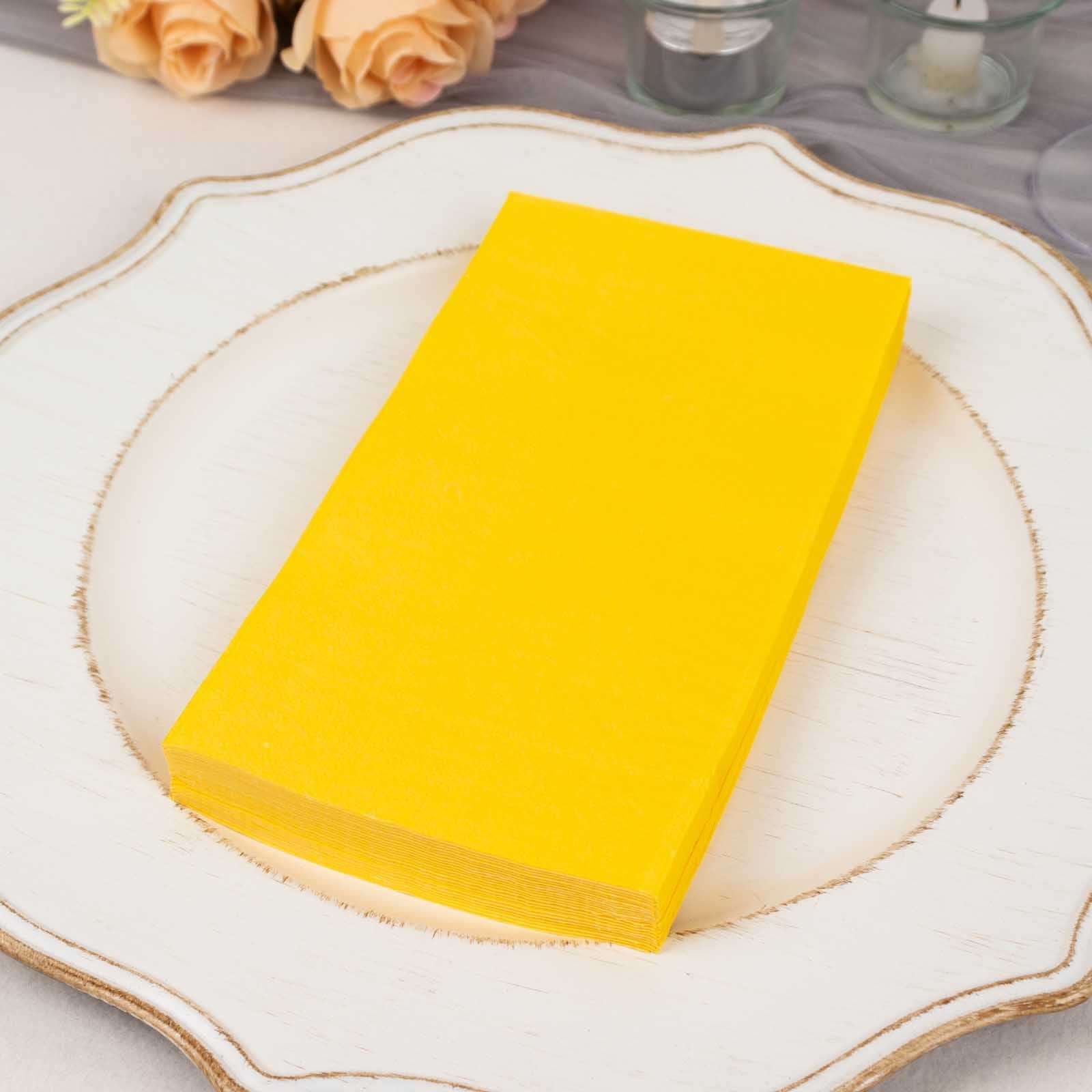 50-Pack Paper Napkins 2-Ply Soft Yellow - Dinner Party Napkins - Image 6