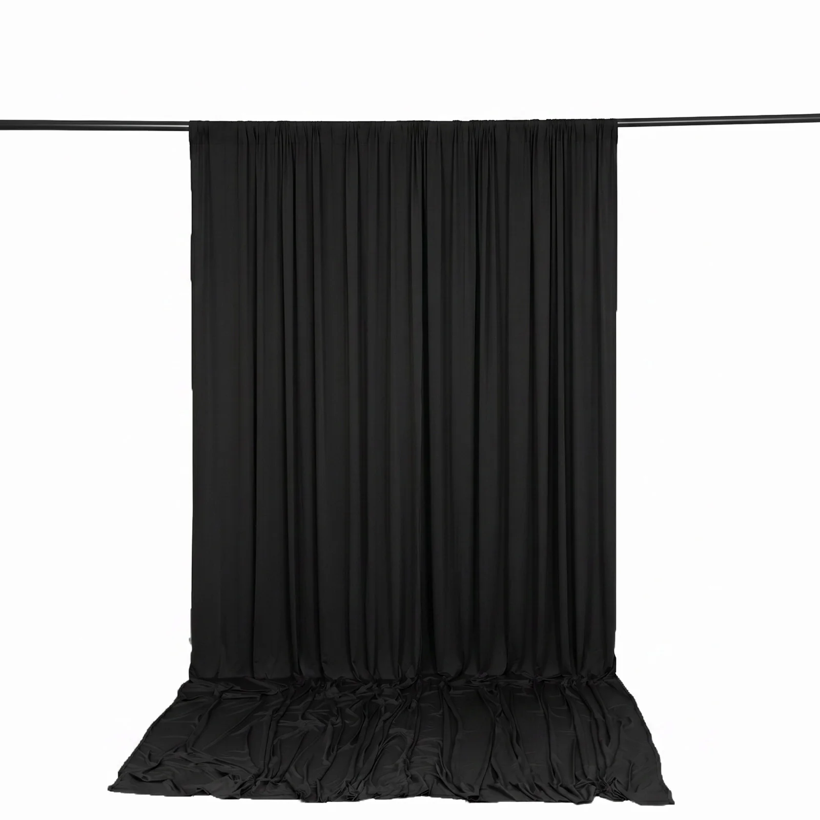 Spandex Backdrop Curtain Black 10ft x 12ft, 4-Way Stretch Wrinkle-Free Photo Booth Backdrop with Rod Pockets for Wedding & Events - Image 4