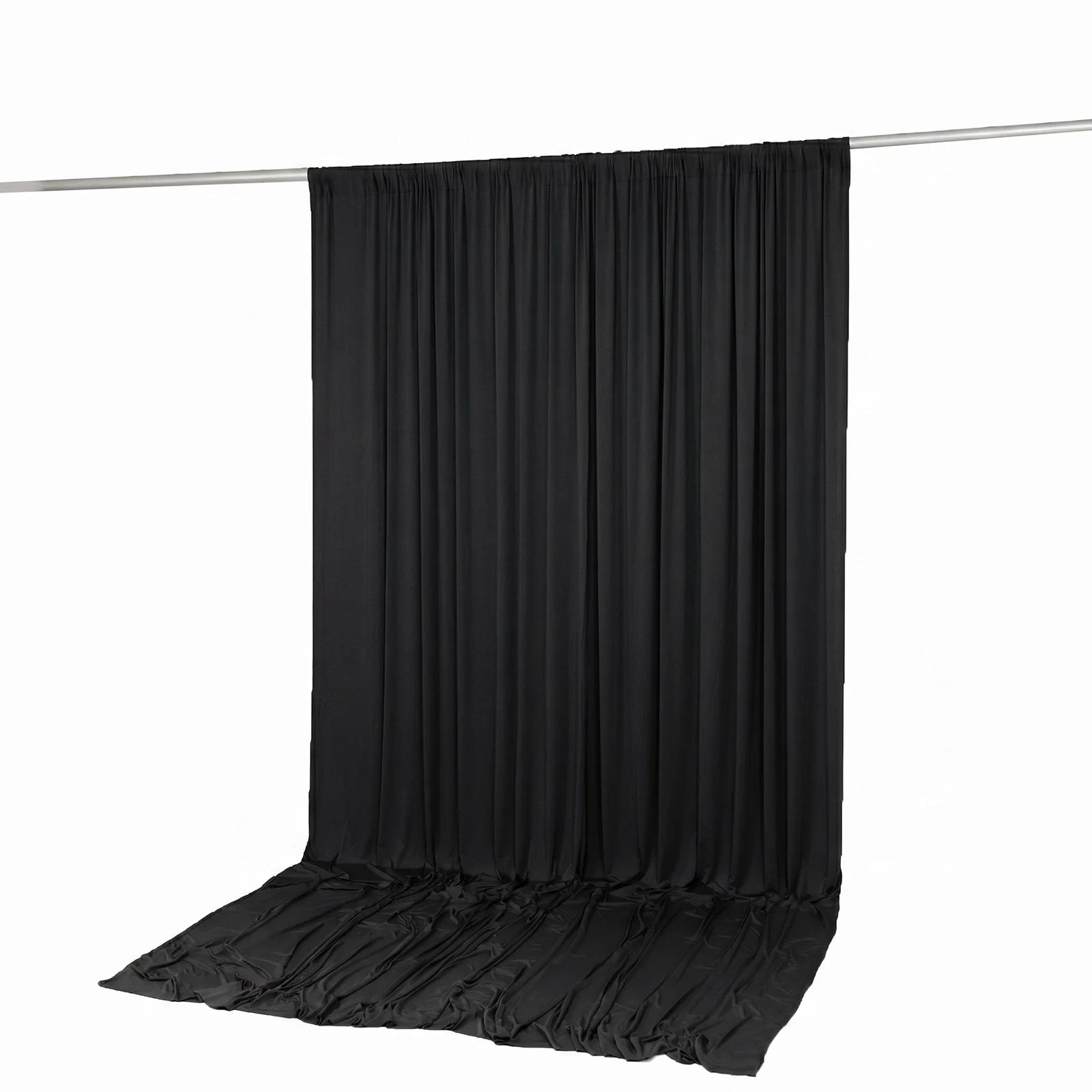 Spandex Backdrop Curtain Black 10ft x 12ft, 4-Way Stretch Wrinkle-Free Photo Booth Backdrop with Rod Pockets for Wedding & Events - Image 5