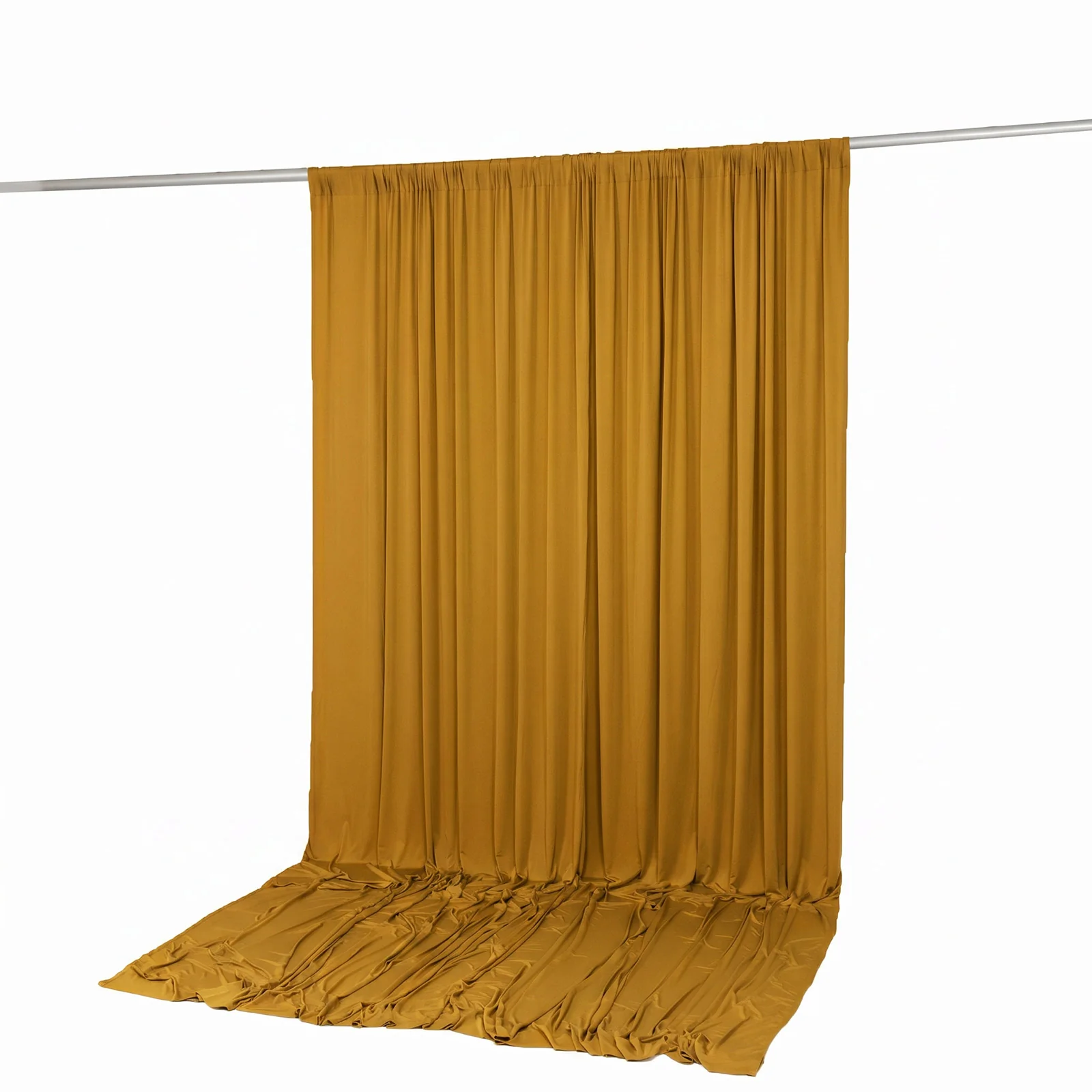 Spandex Backdrop Curtain Gold 10ft x 12ft, 4-Way Stretch Wrinkle-Free Photo Booth Backdrop with Rod Pockets for Wedding & Events - Image 5