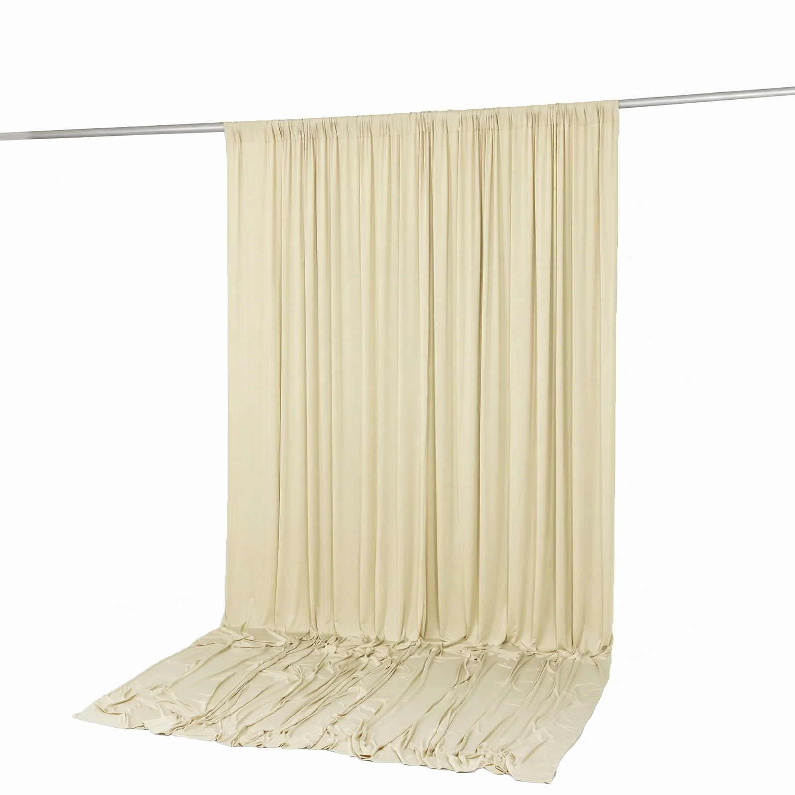 Spandex Backdrop Curtain Ivory 10ft x 12ft, 4-Way Stretch Wrinkle-Free Photo Booth Backdrop with Rod Pockets for Wedding & Events - Image 5