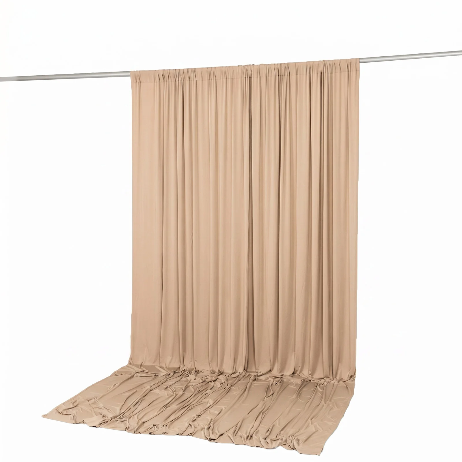 Spandex Backdrop Curtain Nude 10ft x 12ft, 4-Way Stretch Wrinkle-Free Photo Booth Backdrop with Rod Pockets for Wedding & Events - Image 5