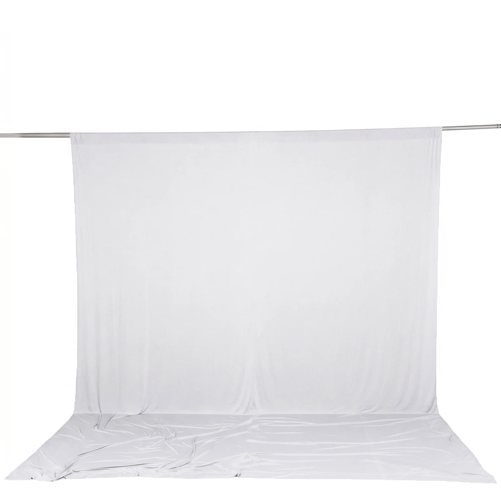Spandex Backdrop Curtain White 10ft x 12ft, 4-Way Stretch Wrinkle-Free Photo Booth Backdrop with Rod Pockets for Wedding & Events - Image 2