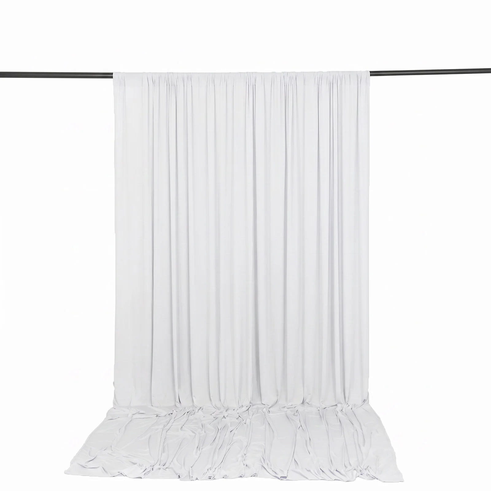 Spandex Backdrop Curtain White 10ft x 12ft, 4-Way Stretch Wrinkle-Free Photo Booth Backdrop with Rod Pockets for Wedding & Events - Image 4