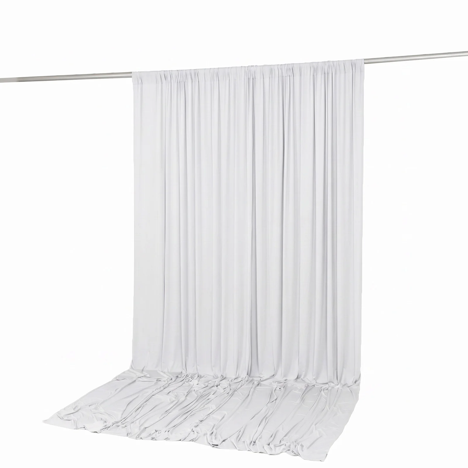 Spandex Backdrop Curtain White 10ft x 12ft, 4-Way Stretch Wrinkle-Free Photo Booth Backdrop with Rod Pockets for Wedding & Events - Image 5