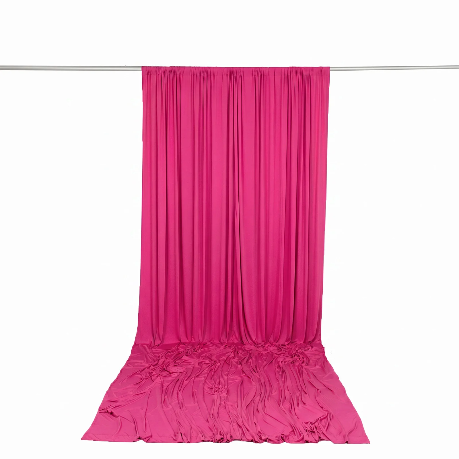 Spandex Backdrop Curtain Fuchsia 10ft x 14ft, 4-Way Stretch Wrinkle-Free Photo Booth Backdrop with Rod Pockets for Wedding & Events - Image 4