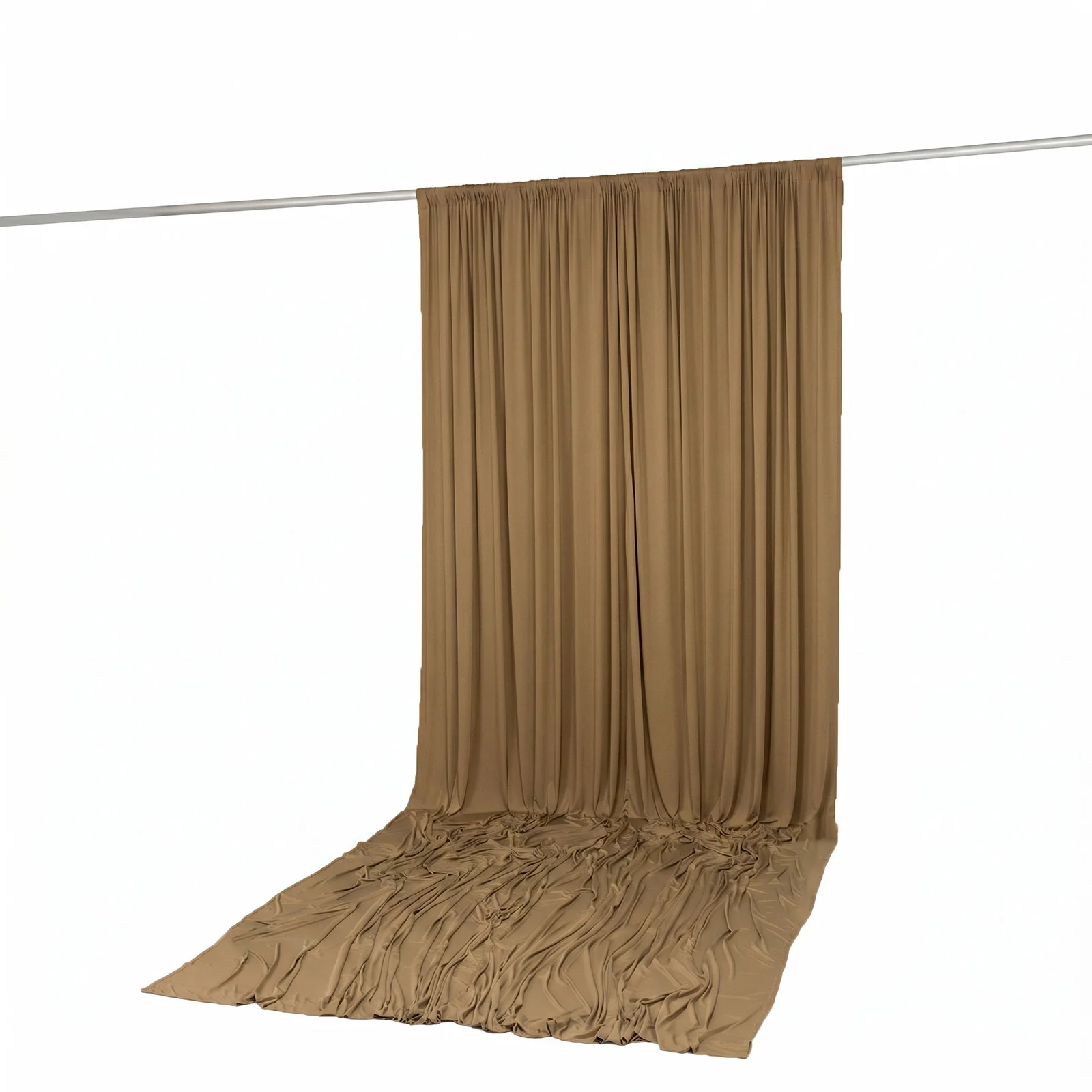 Spandex Backdrop Curtain Taupe 10ft x 14ft, 4-Way Stretch Wrinkle-Free Photo Booth Backdrop with Rod Pockets for Wedding & Events - Image 5