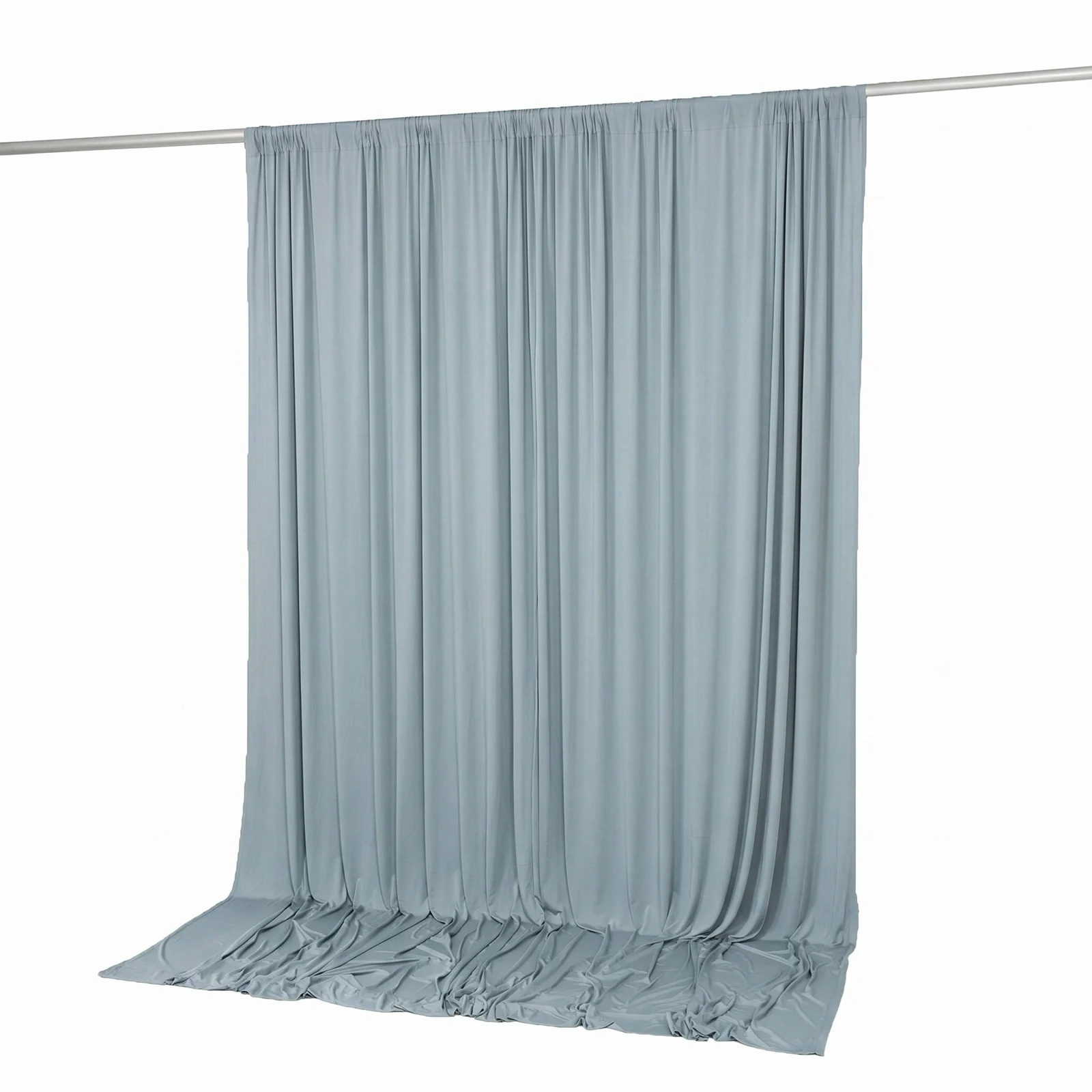 Spandex Backdrop Curtain Dusty Blue 10ft x 10ft, 4-Way Stretch Wrinkle-Free Photo Booth Backdrop with Rod Pockets for Wedding & Events - Image 7