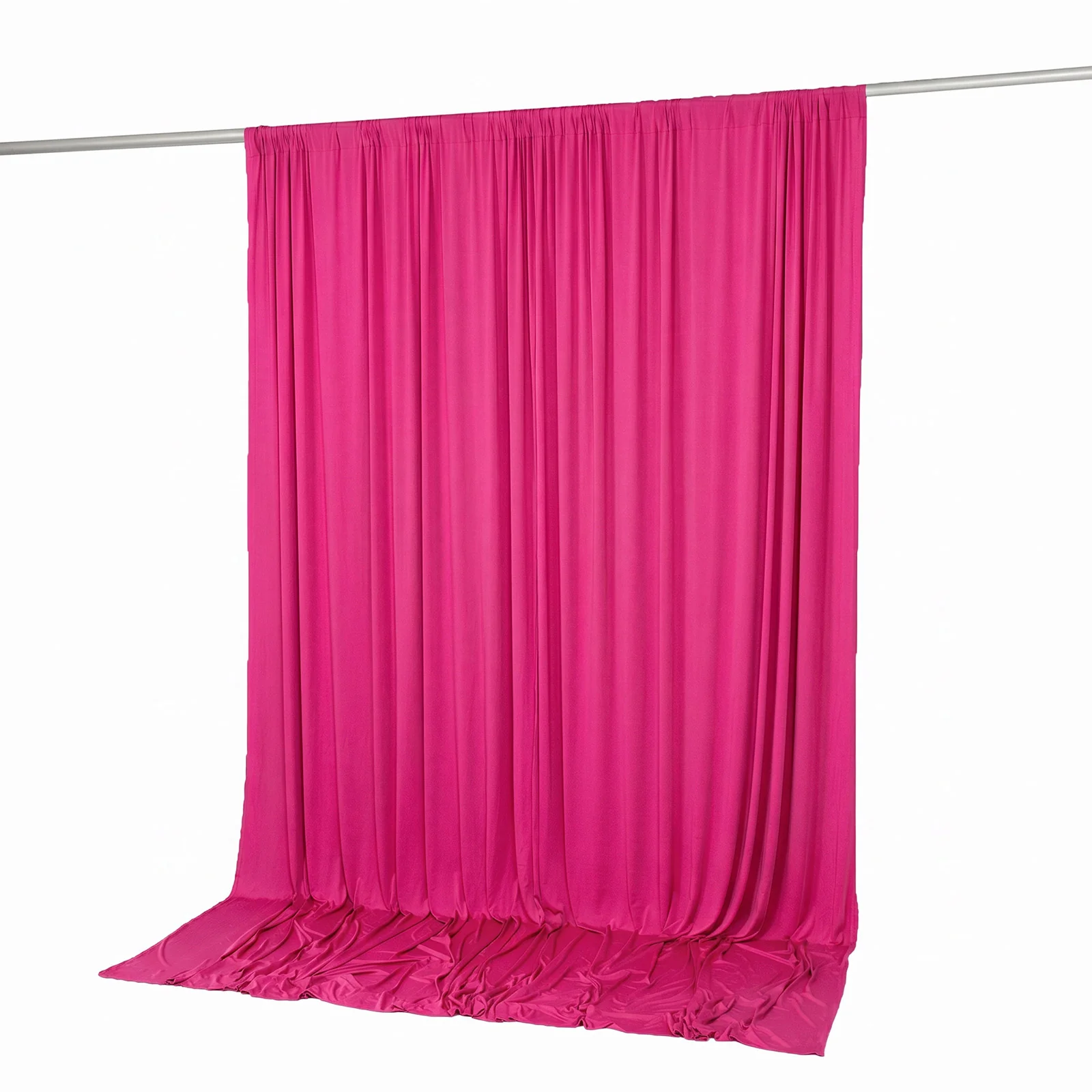 Spandex Backdrop Curtain Fuchsia 10ft x 10ft, 4-Way Stretch Wrinkle-Free Photo Booth Backdrop with Rod Pockets for Wedding & Events - Image 7