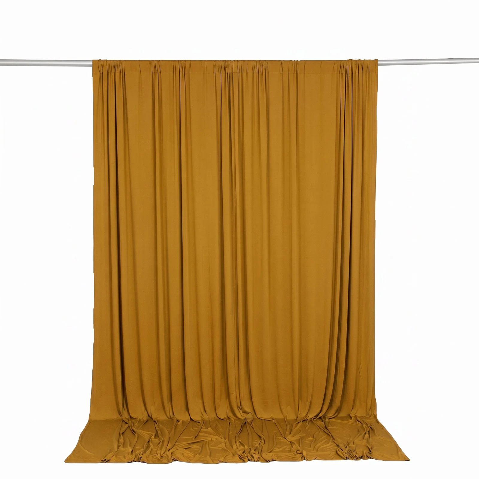 Spandex Backdrop Curtain Gold 10ft x 10ft, 4-Way Stretch Wrinkle-Free Photo Booth Backdrop with Rod Pockets for Wedding & Events - Image 6