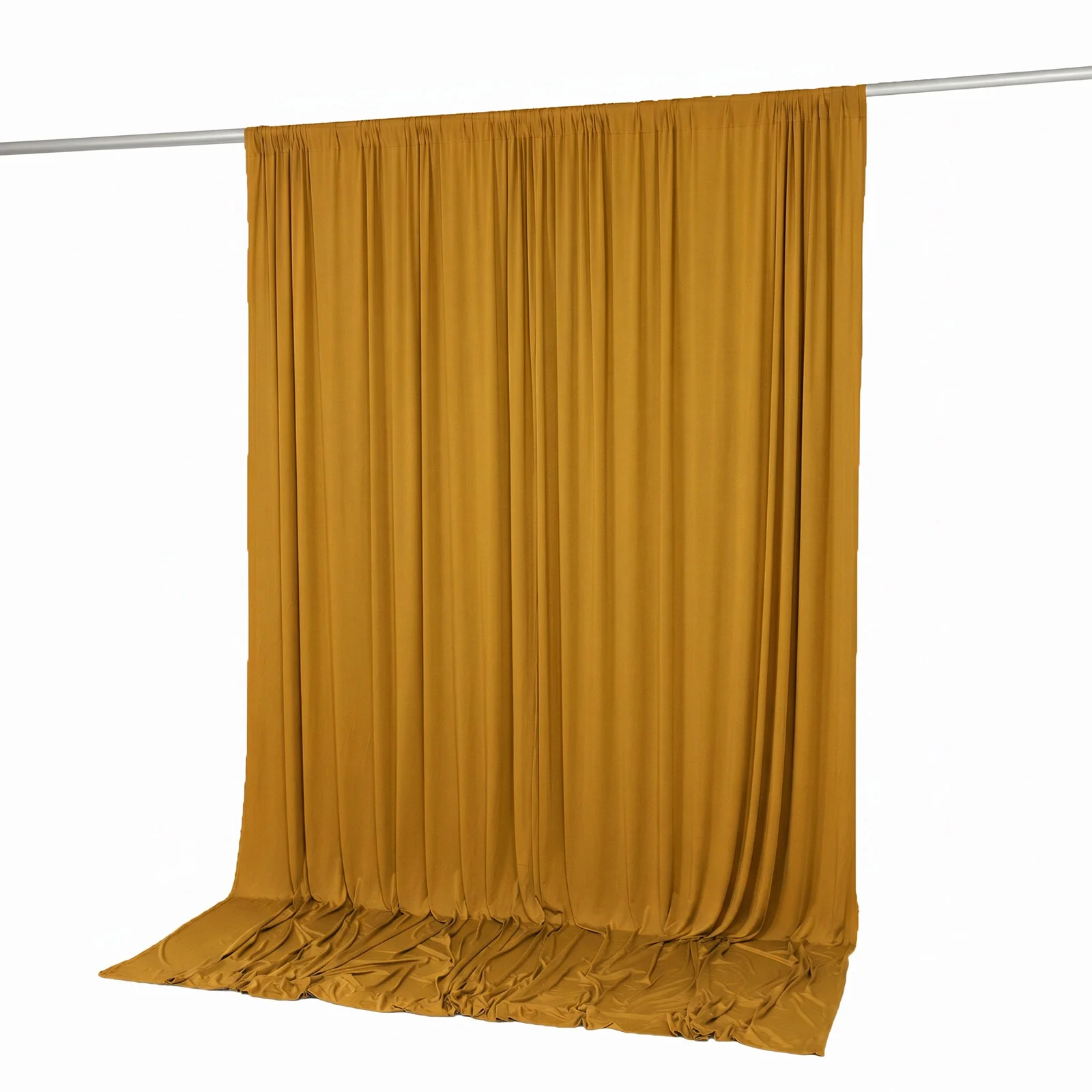 Spandex Backdrop Curtain Gold 10ft x 10ft, 4-Way Stretch Wrinkle-Free Photo Booth Backdrop with Rod Pockets for Wedding & Events - Image 7