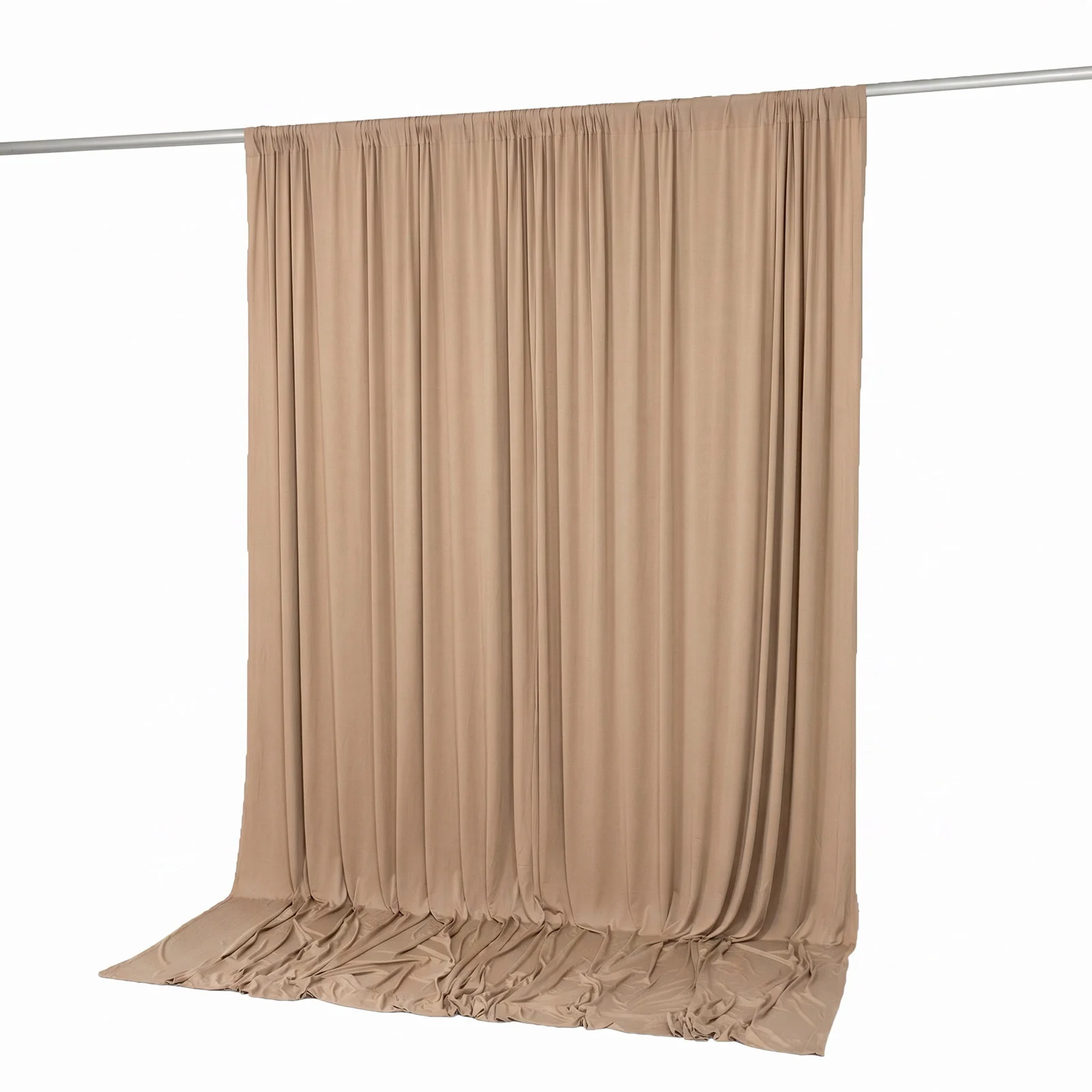 Spandex Backdrop Curtain Nude 10ft x 10ft, 4-Way Stretch Wrinkle-Free Photo Booth Backdrop with Rod Pockets for Wedding & Events - Image 7