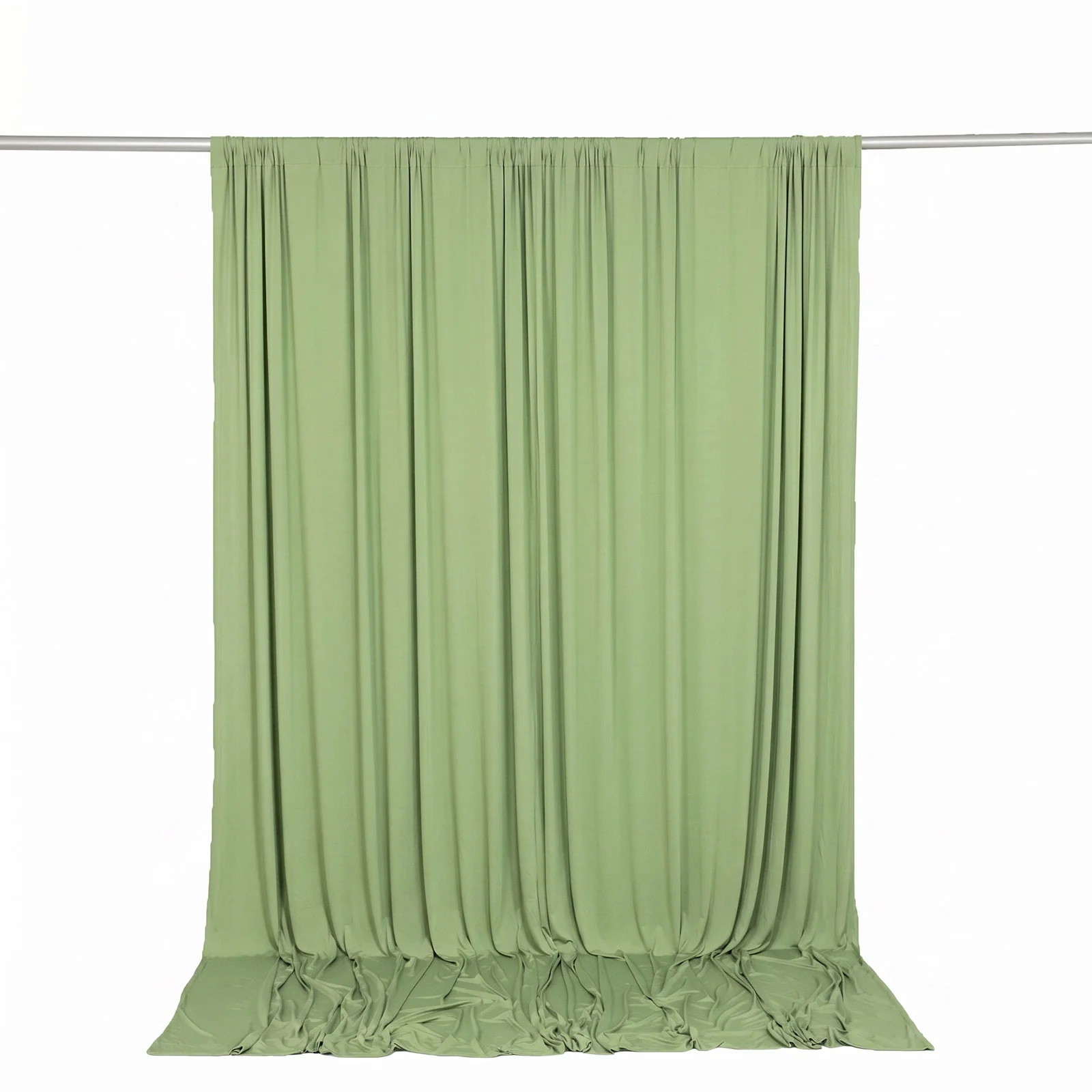 Spandex Backdrop Curtain Sage Green 10ft x 10ft, 4-Way Stretch Wrinkle-Free Photo Booth Backdrop with Rod Pockets for Wedding & Events - Image 6