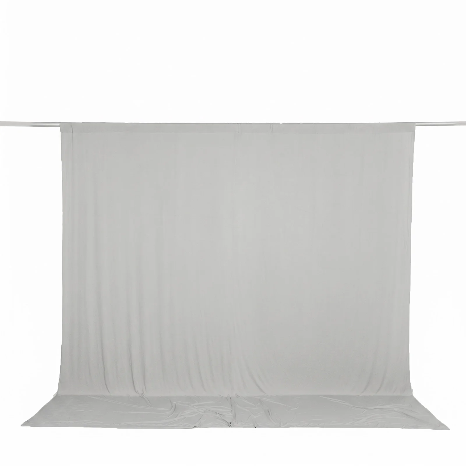 Spandex Backdrop Curtain Silver 10ft x 10ft, 4-Way Stretch Wrinkle-Free Photo Booth Backdrop with Rod Pockets for Wedding & Events - Image 2