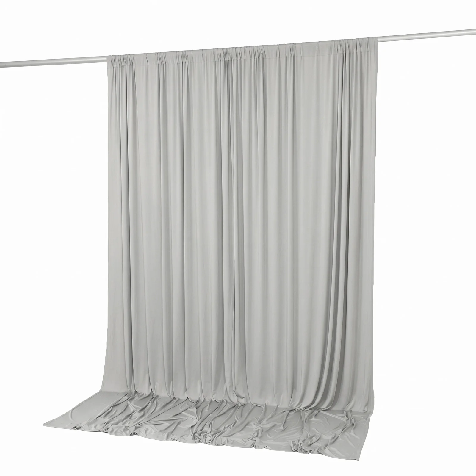 Spandex Backdrop Curtain Silver 10ft x 10ft, 4-Way Stretch Wrinkle-Free Photo Booth Backdrop with Rod Pockets for Wedding & Events - Image 7