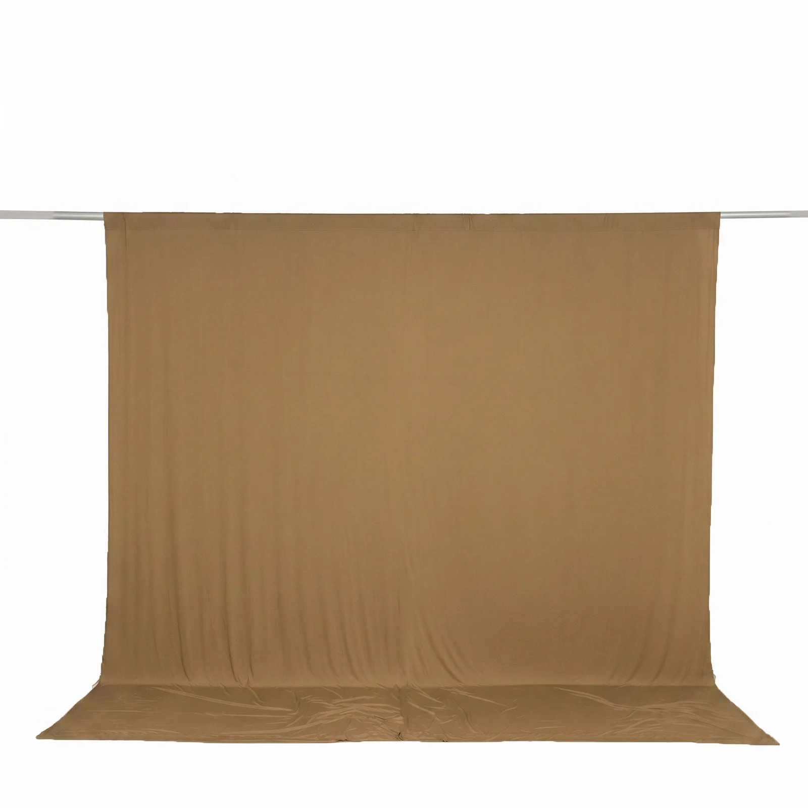 Spandex Backdrop Curtain Taupe 10ft x 10ft, 4-Way Stretch Wrinkle-Free Photo Booth Backdrop with Rod Pockets for Wedding & Events - Image 2