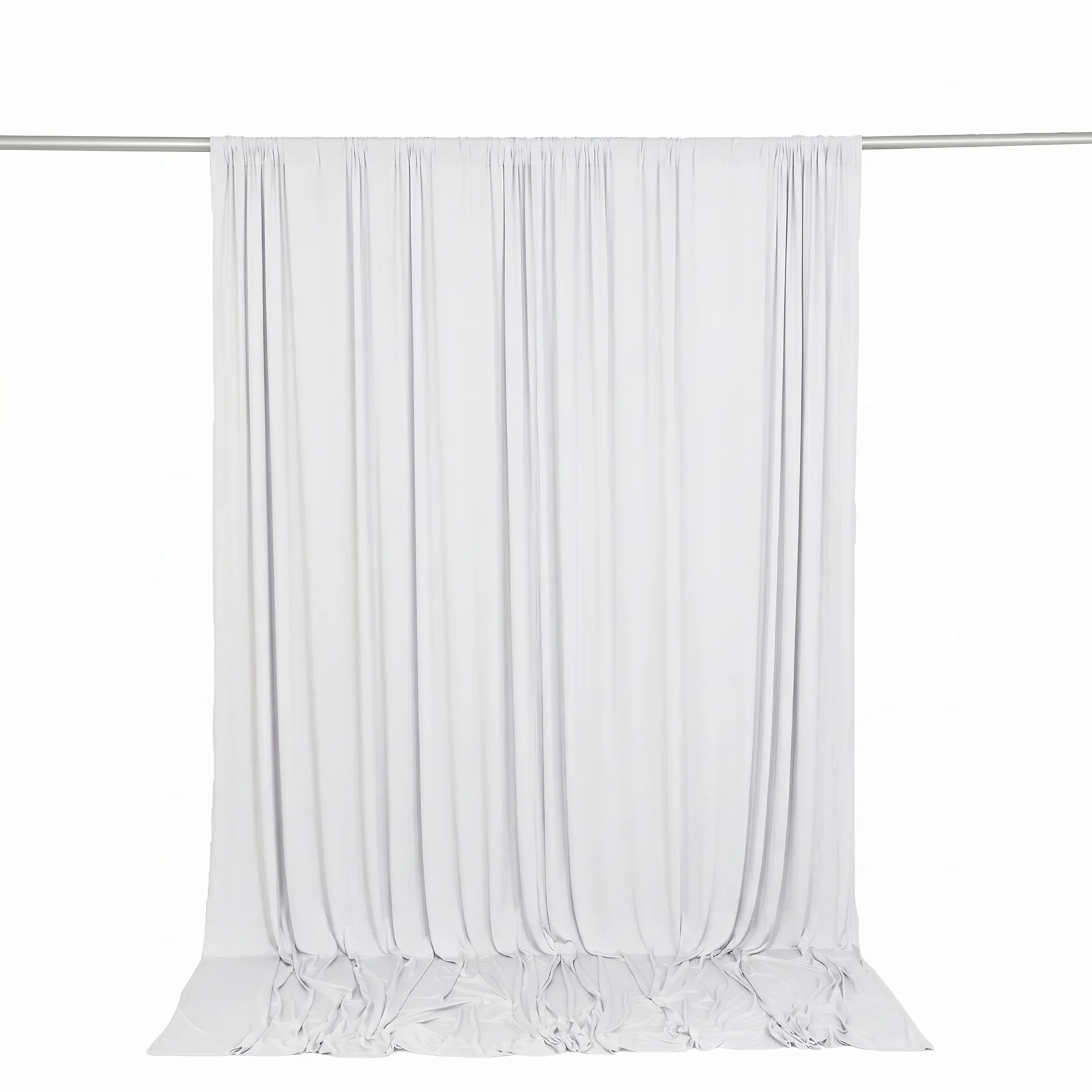 Spandex Backdrop Curtain White 10ft x 10ft, 4-Way Stretch Wrinkle-Free Photo Booth Backdrop with Rod Pockets for Wedding & Events - Image 6