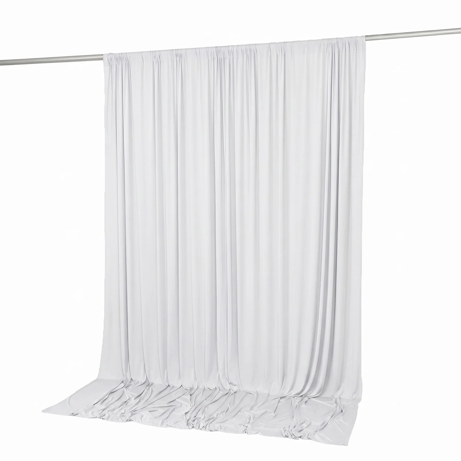 Spandex Backdrop Curtain White 10ft x 10ft, 4-Way Stretch Wrinkle-Free Photo Booth Backdrop with Rod Pockets for Wedding & Events - Image 7