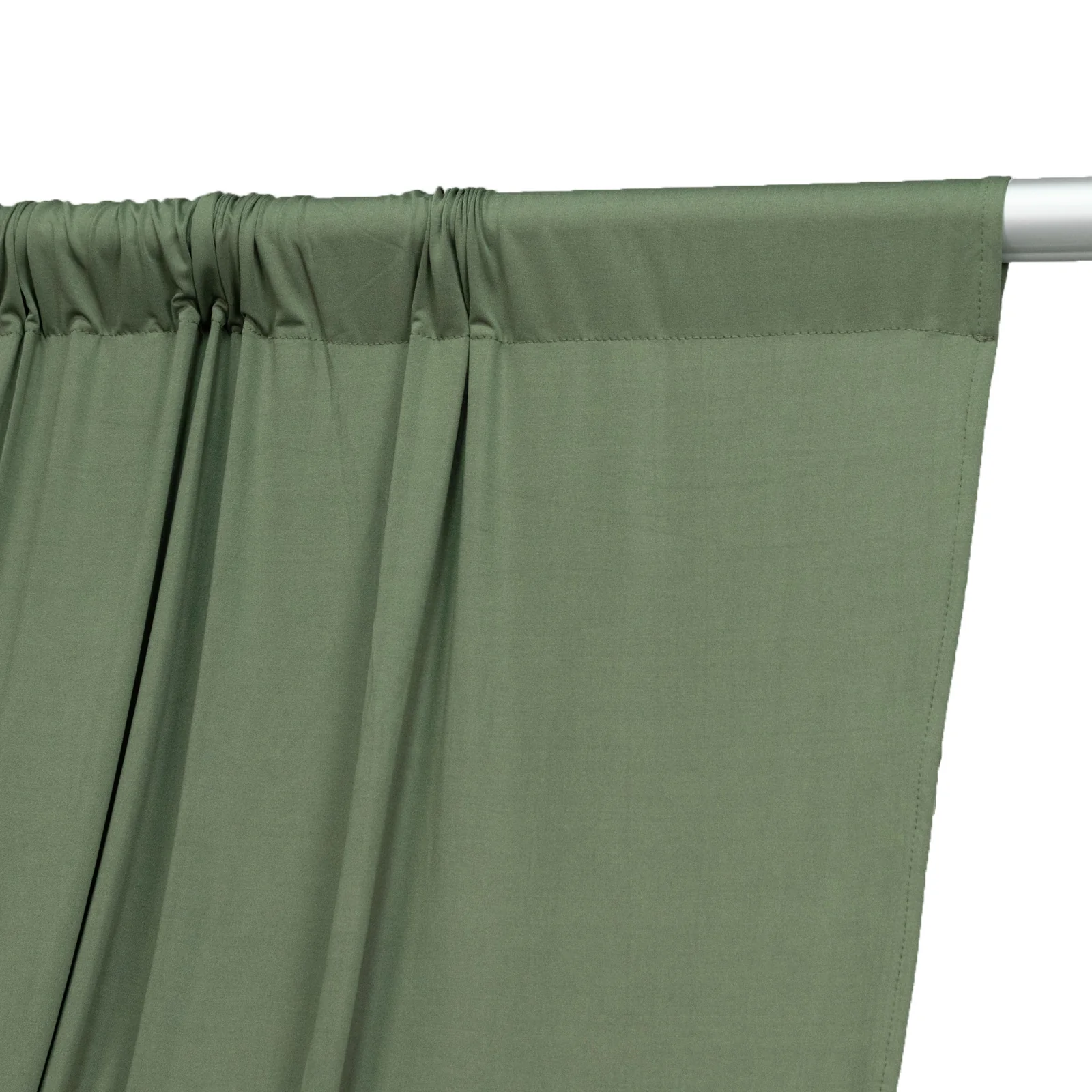 Dusty Sage Green 4-Way Stretch Spandex Backdrop Curtain, Wrinkle-Free Event Drapes with Rod Pockets - 5ft x 20ft - Image 8