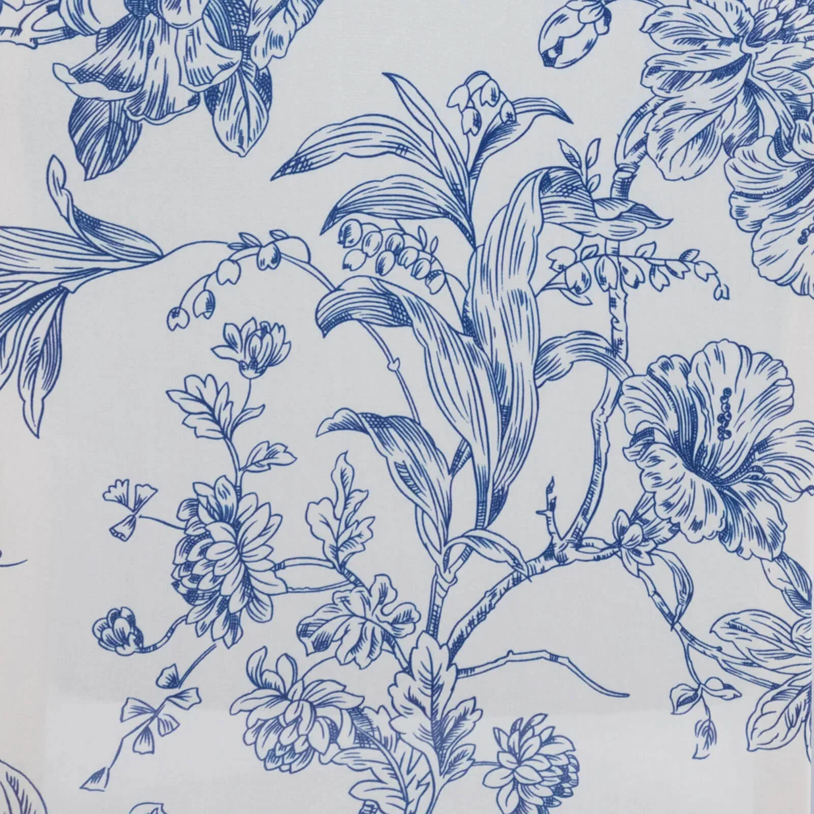 10 Pack Spandex Fitted Banquet Chair Covers – White Blue French Toile Stretch Slip-On Reusable Floral Slipcovers - Image 7
