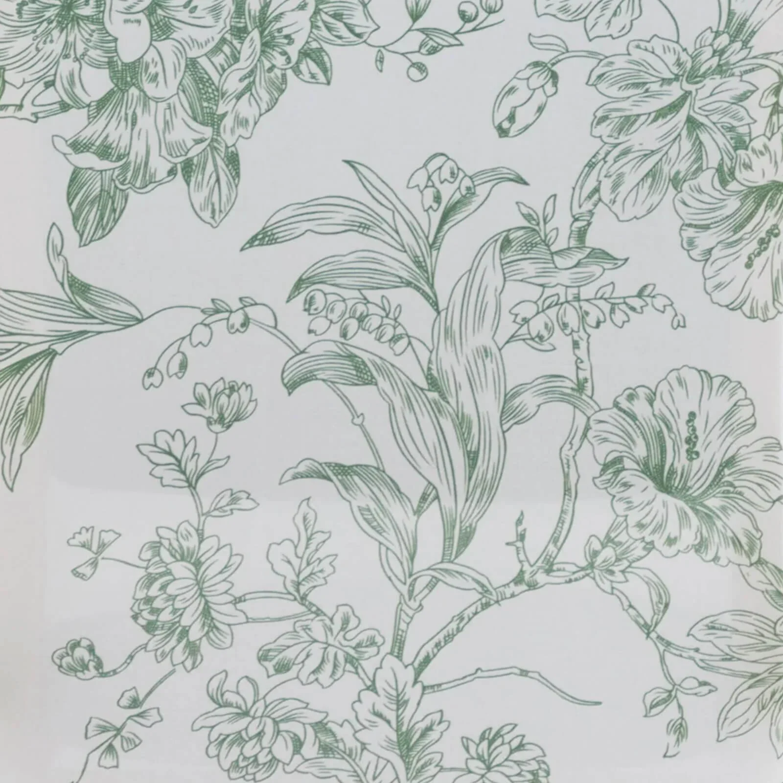 10 Pack Spandex Fitted Banquet Chair Covers – White Dusty Sage Green French Toile Stretch Slip-On Reusable Floral Slipcovers - Image 7