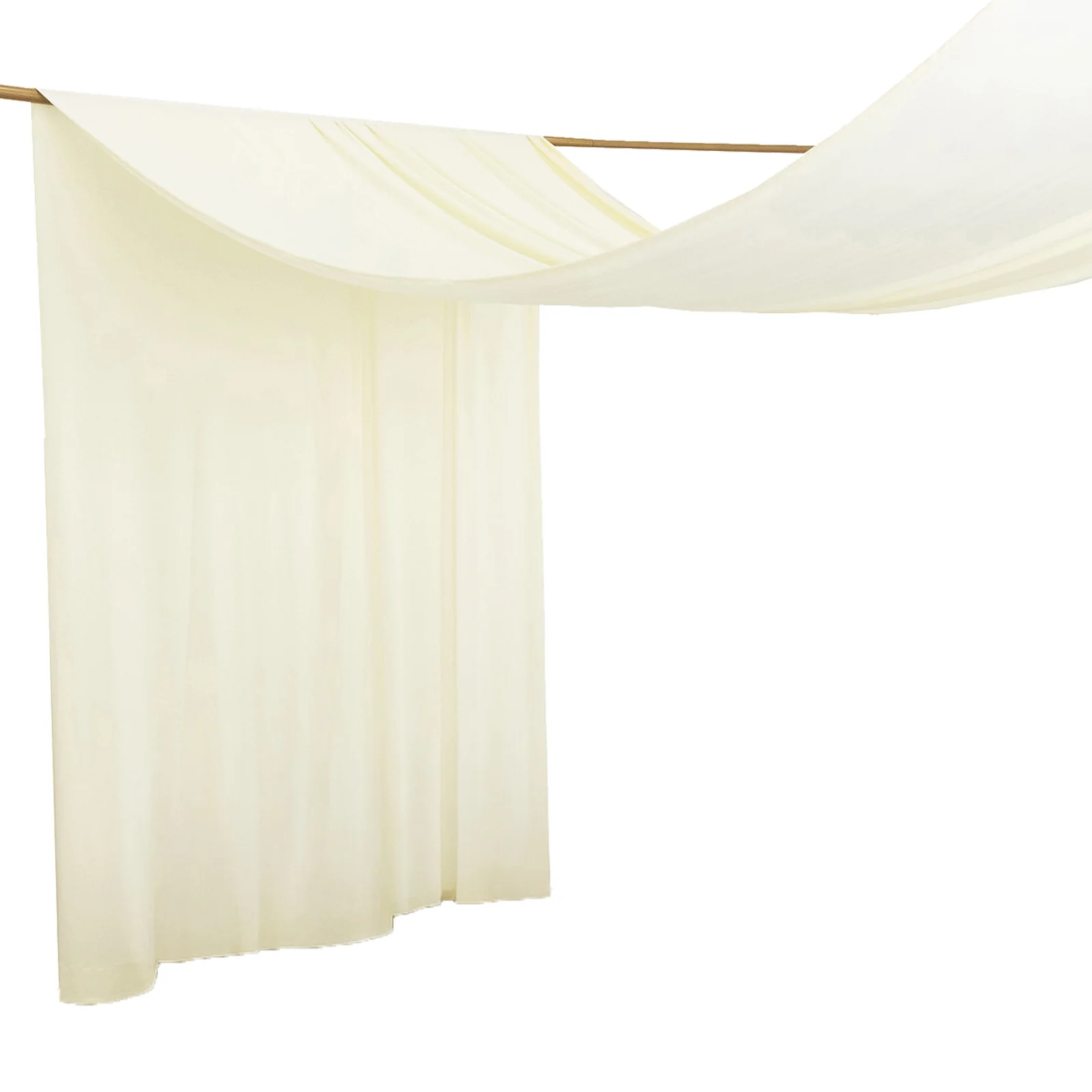 Spandex Ceiling Drape Panel – Ivory, 5ft x 32ft Wrinkle-Free 4-Way Stretch Fabric, Extra-Long Curtain for Event Ceiling or Backdrop Décor - Image 7