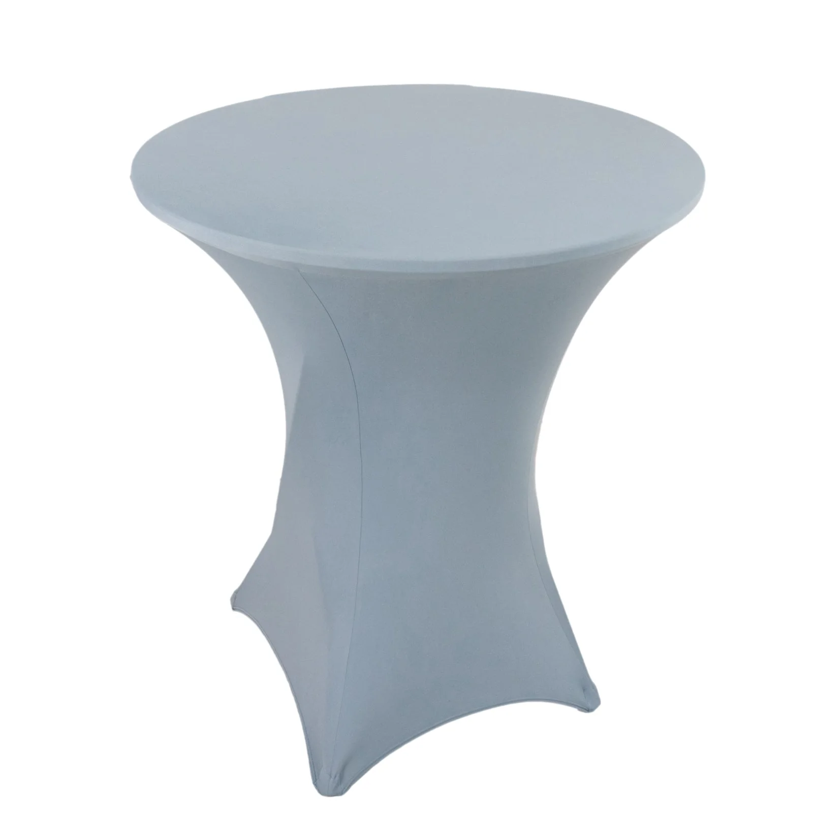 Spandex Cocktail Table Cover 36" Round Dusty Blue High Top Tables - Easy to Maintain Stretch Fitted Highboy Tablecloth - Image 3