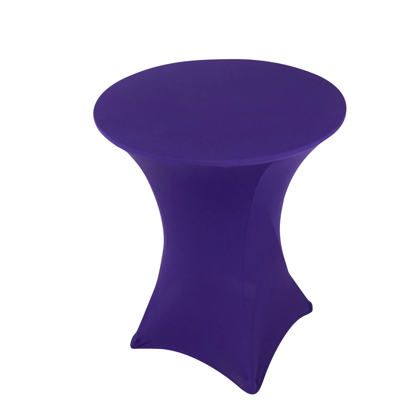 Spandex Cocktail Table Cover 36" Round Purple High Top Tables - Easy to Maintain Stretch Fitted Highboy Tablecloth - Image 3