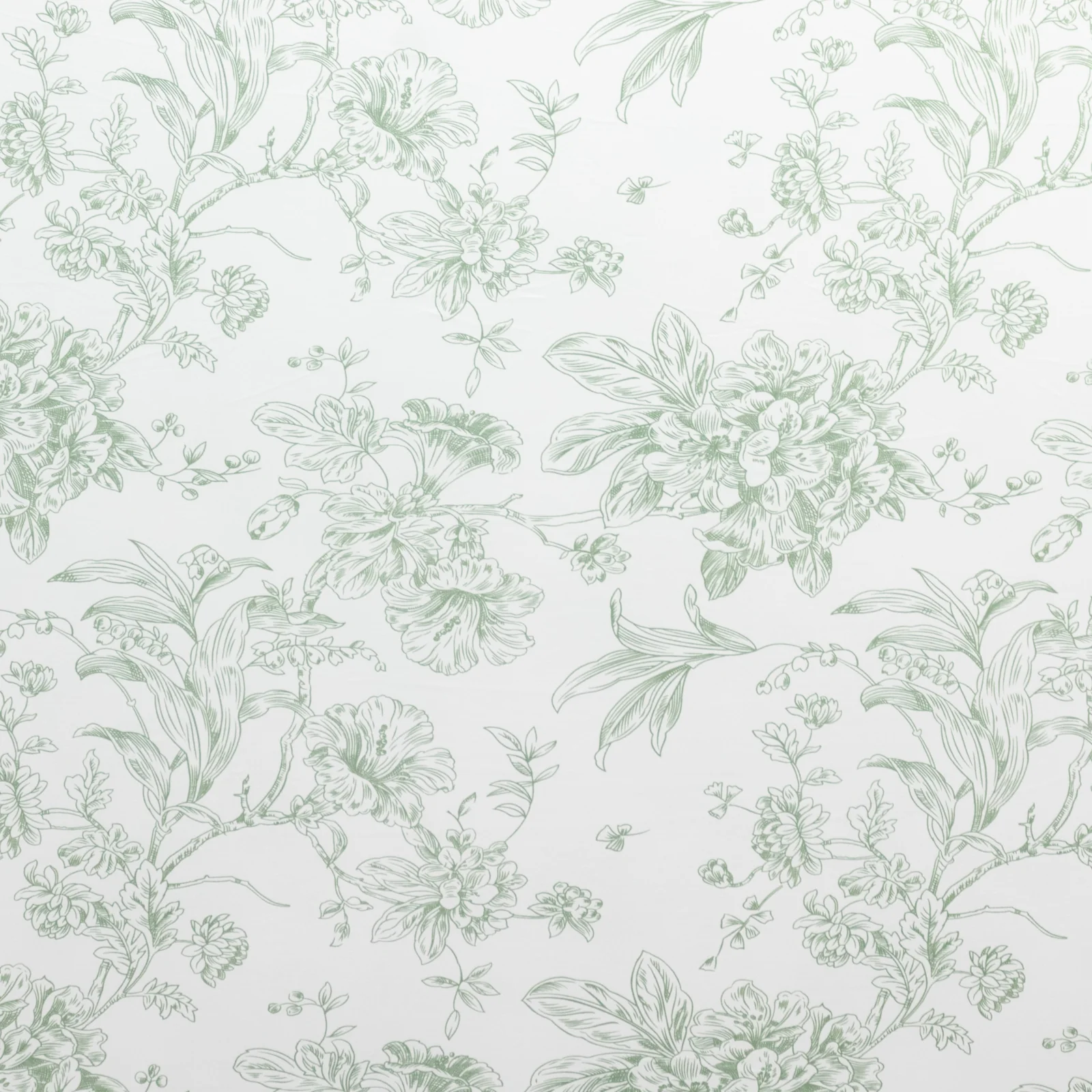 Spandex Fitted Chiara Backdrop Cover – French Toile Floral in Dusty Sage Green & White, Round Top Wedding Arch Slipcover 7ft - Image 7