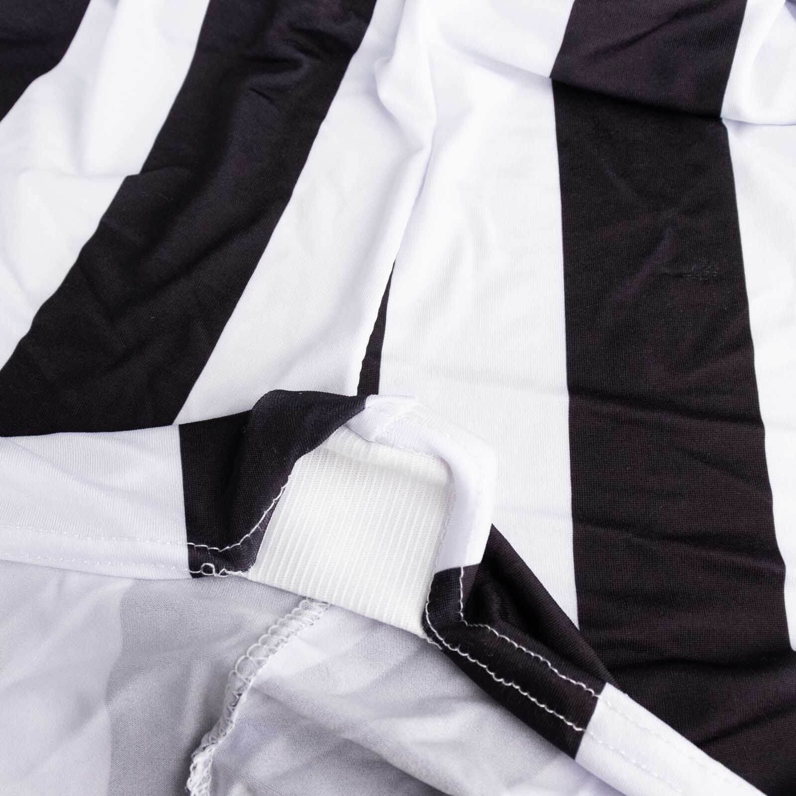 Spandex Fitted Round Cocktail Table Cover 30" Black/White Striped Design - Easy to Maintain Stretch Tablecloth - Image 8