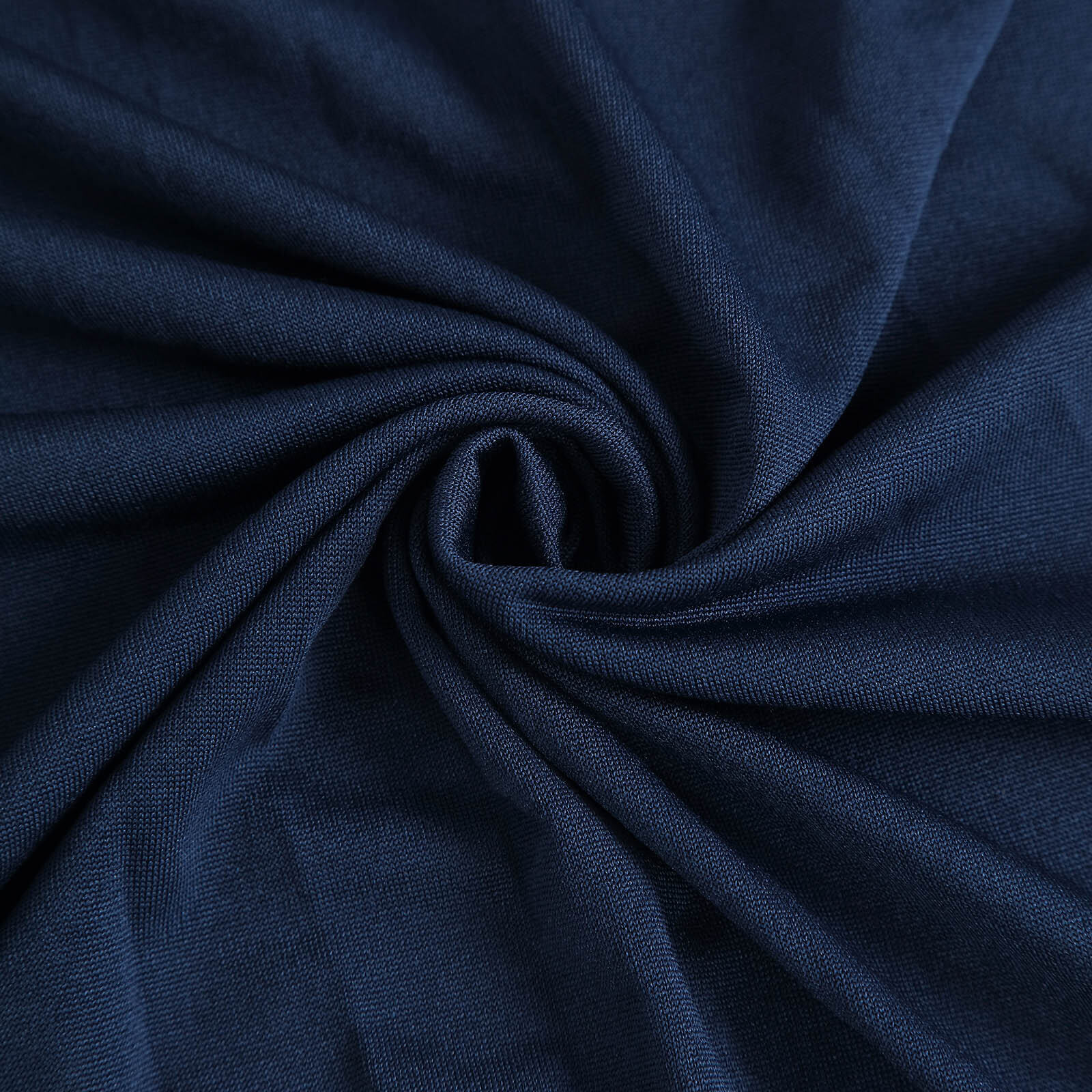 Spandex Rectangle Table Skirt 72"x30" Navy Blue - Wavy Skirt-Like Table Cover - Image 11