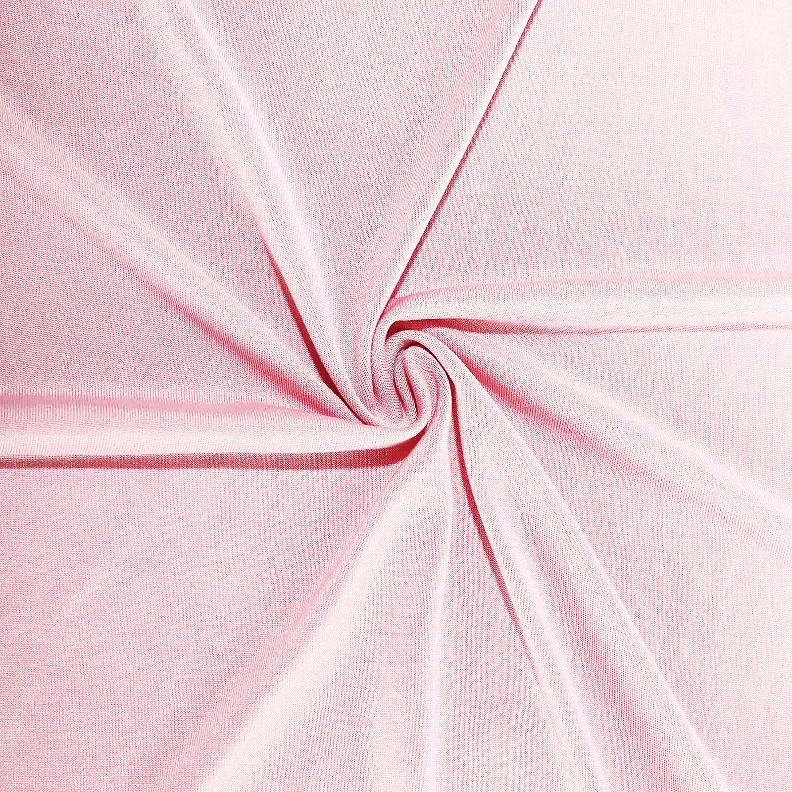 Spandex Round Cocktail Table Cover 30" Blush for High Top Tables - Easy to Maintain Stretch Fitted Highboy Tablecloth - Image 2