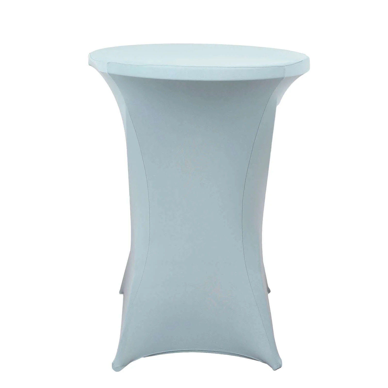 Spandex Round Cocktail Table Cover 30" Dusty Blue for High Top Tables - Easy to Maintain Stretch Fitted Highboy Tablecloth - Image 6