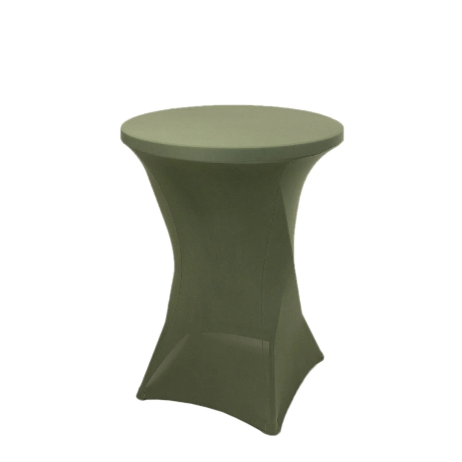 Spandex Round Cocktail Table Cover 30" Dusty Sage Green for High Top Tables - Easy to Maintain Stretch Fitted Highboy Tablecloth - Image 5