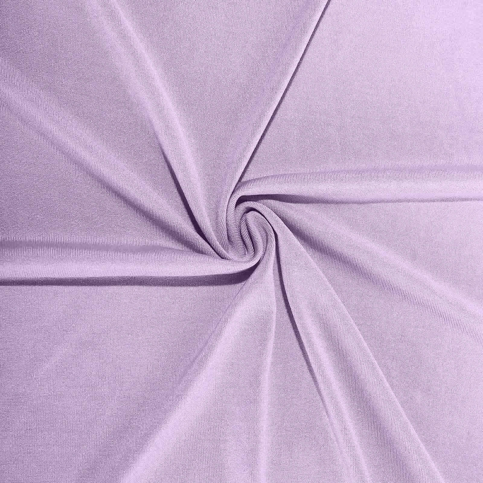 Spandex Round Cocktail Table Cover 30" Lavender Lilac for High Top Tables - Easy to Maintain Stretch Fitted Highboy Tablecloth - Image 8