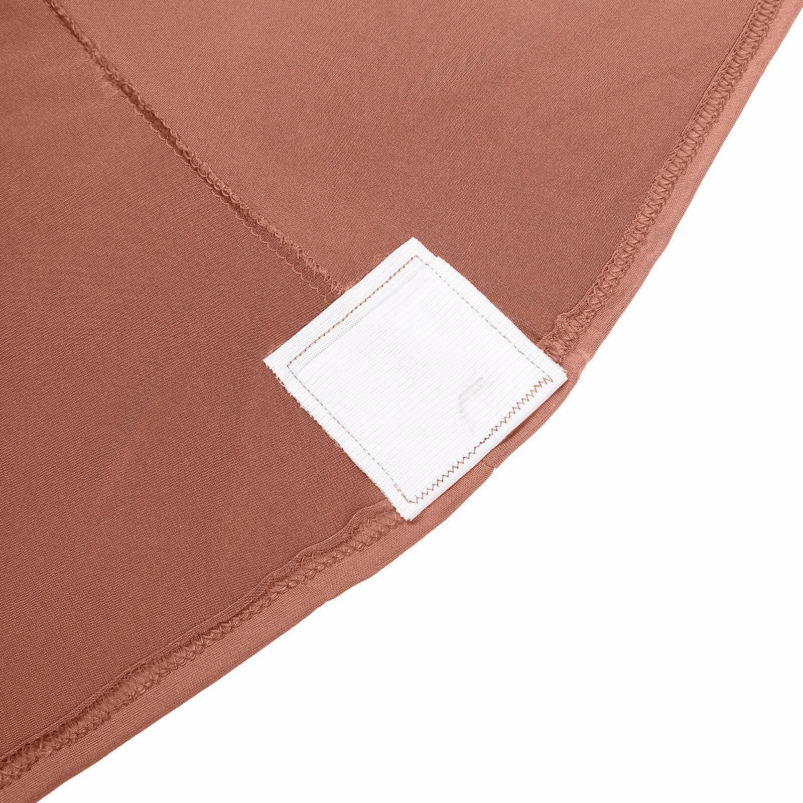 Spandex Round Cocktail Table Cover 30" Terracotta (Rust) for High Top Tables - Easy to Maintain Stretch Fitted Highboy Tablecloth - Image 10