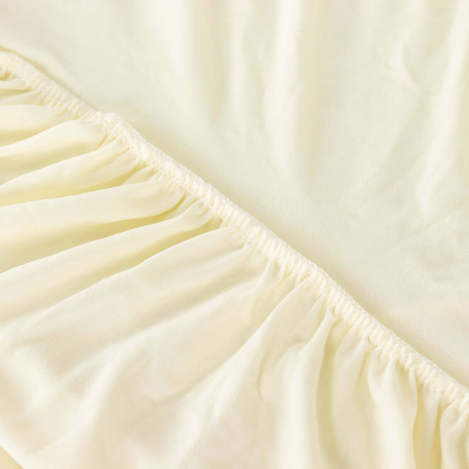 Spandex Round Tablecloth 6ft Ivory - Classy Table Cover Skirt with Ruffles - Image 7