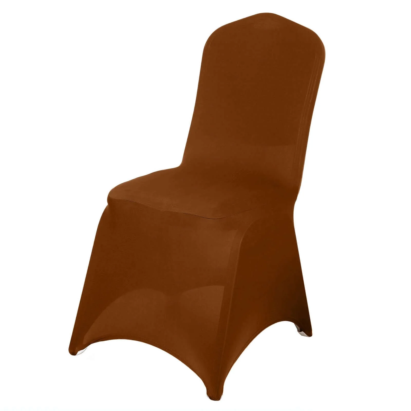 Spandex Stretch Fitted Banquet Chair Cover 160GSM Cinnamon Brown - Durable Slip-On Slipcover - Image 6