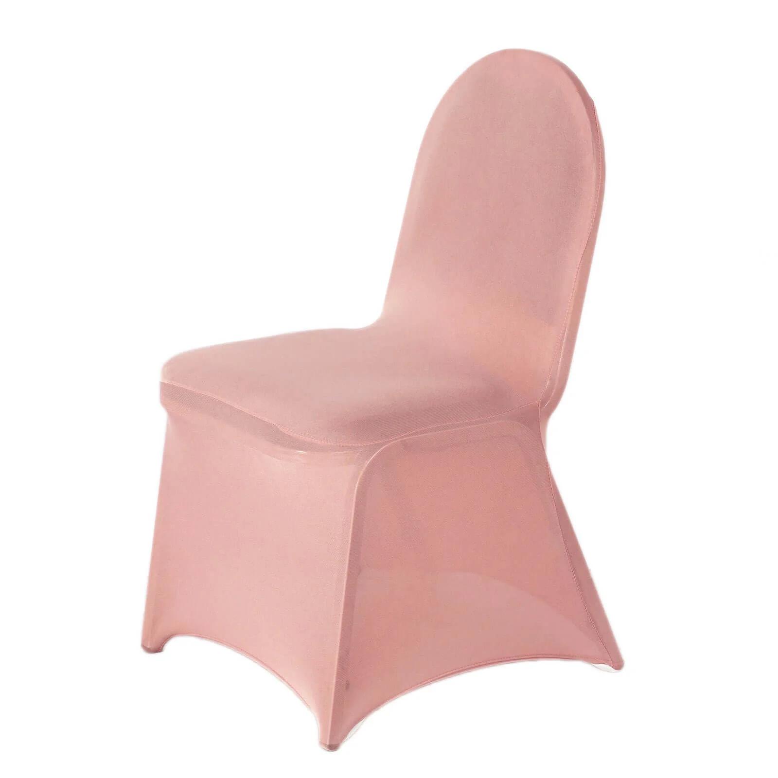 Spandex Stretch Fitted Banquet Chair Cover 160GSM Dusty Rose - Durable Slip-On Slipcover - Image 7