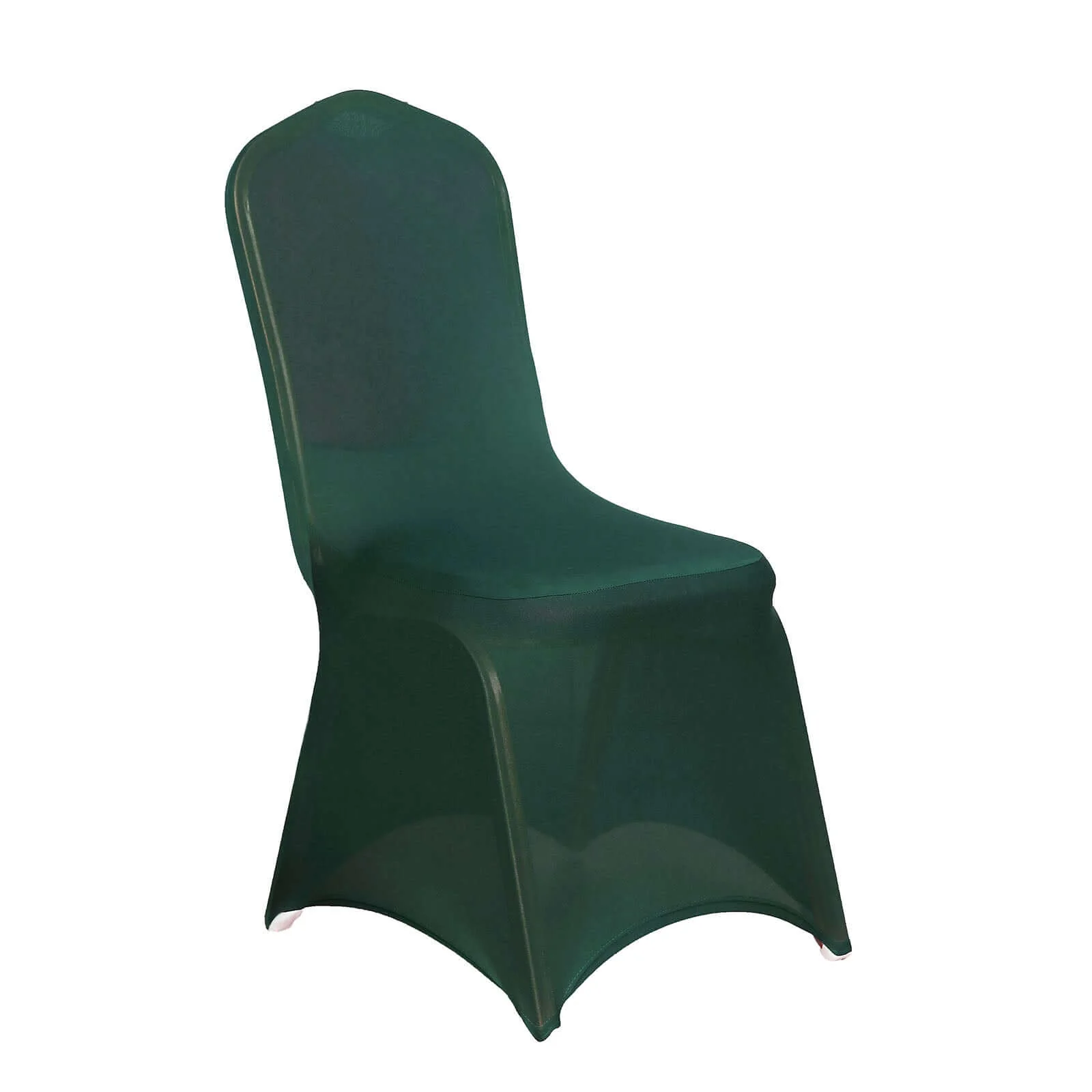 Spandex Stretch Fitted Banquet Chair Cover 160GSM Hunter Emerald Green - Durable Slip-On Slipcover - Image 5