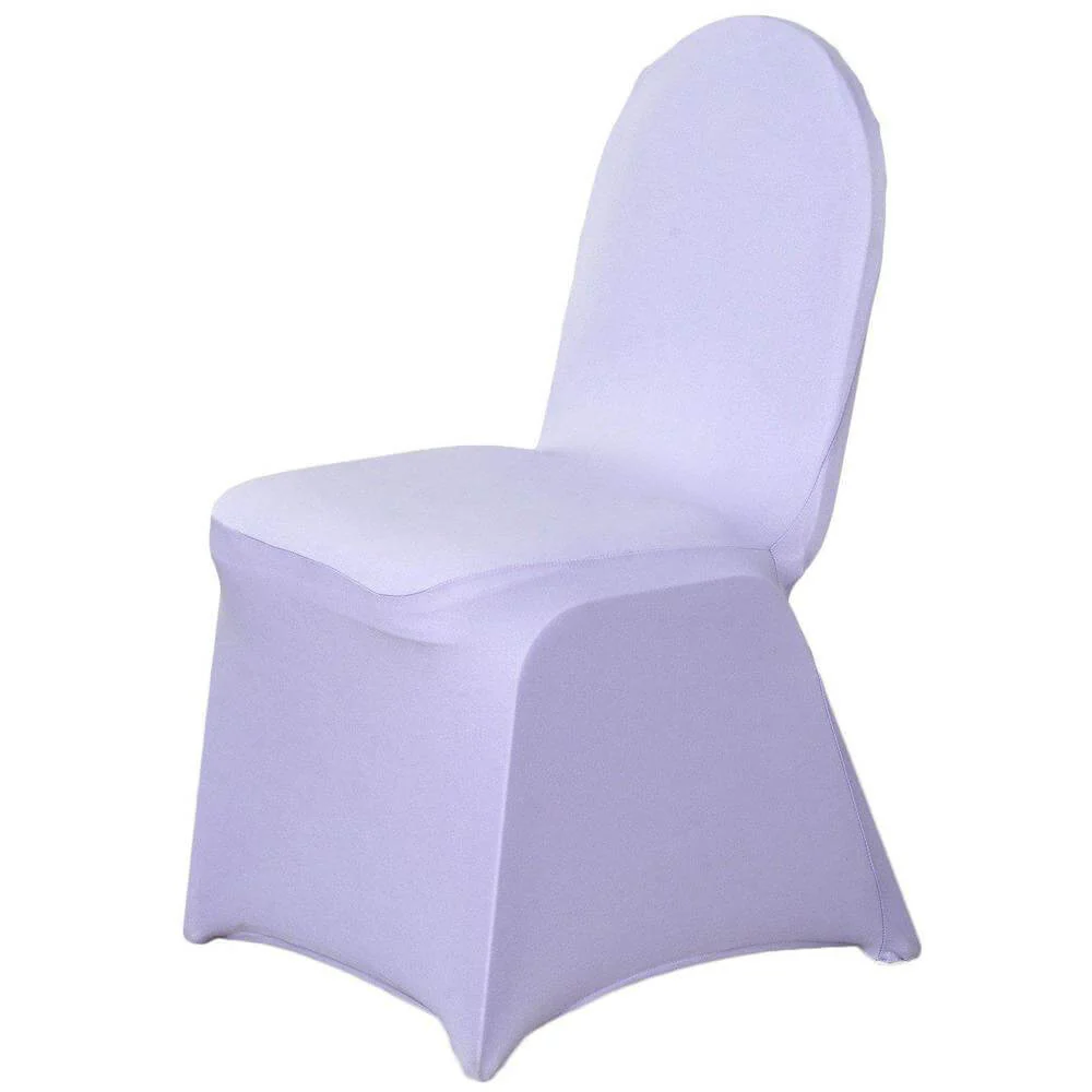 Spandex Stretch Fitted Banquet Chair Cover 160GSM Lavender Lilac - Durable Slip-On Slipcover - Image 7
