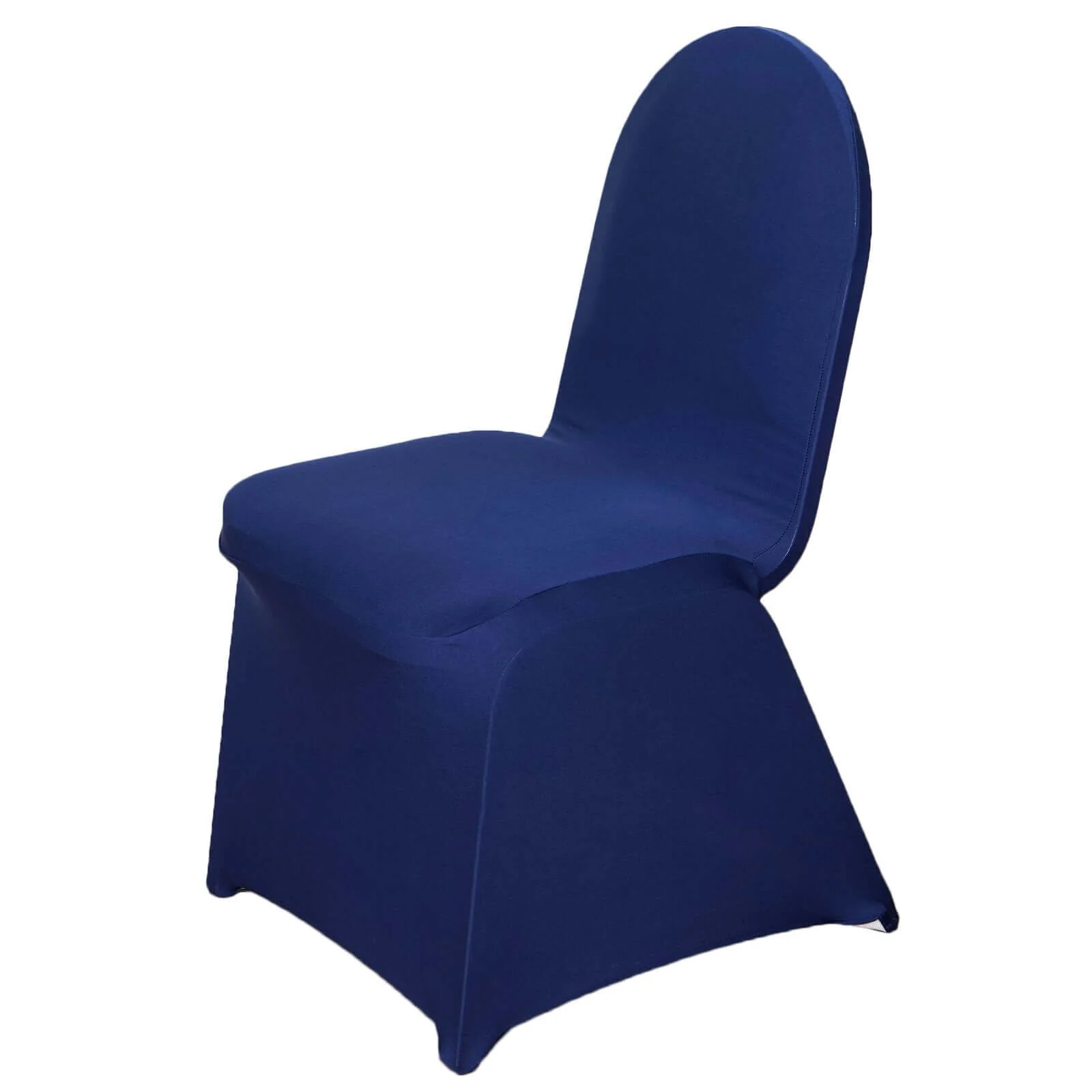Spandex Stretch Fitted Banquet Chair Cover 160GSM Navy Blue - Durable Slip-On Slipcover - Image 7