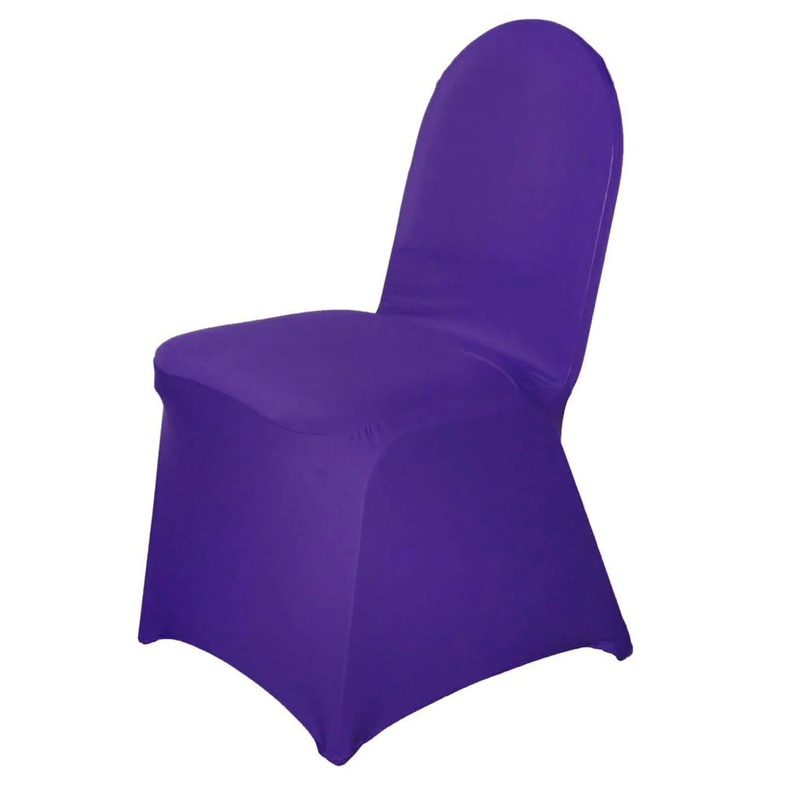 Spandex Stretch Fitted Banquet Chair Cover 160GSM Purple - Durable Slip-On Slipcover - Image 8