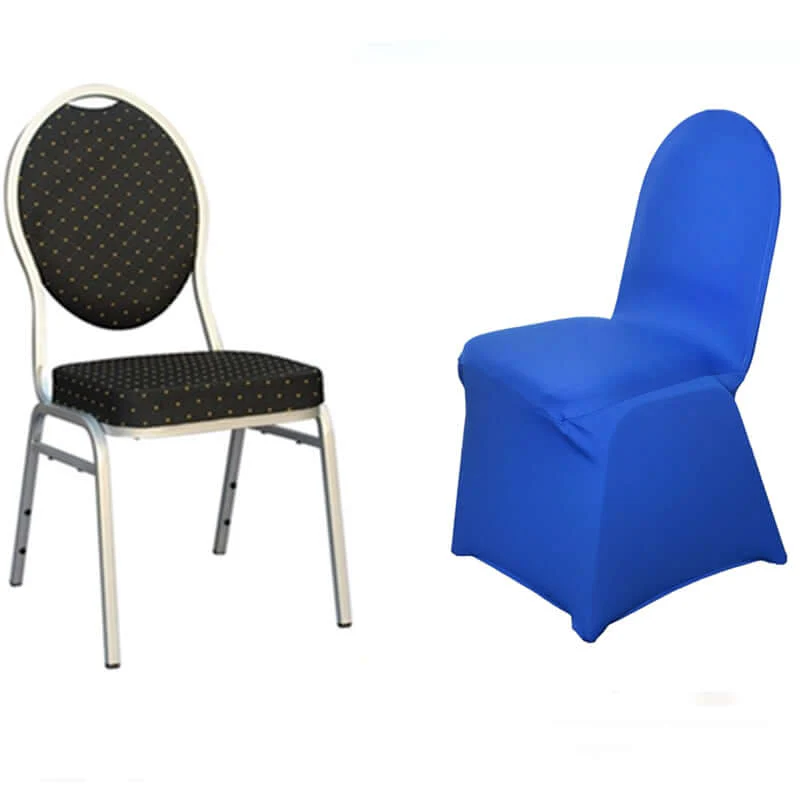Spandex Stretch Fitted Banquet Chair Cover 160GSM Royal Blue - Durable Slip-On Slipcover - Image 7