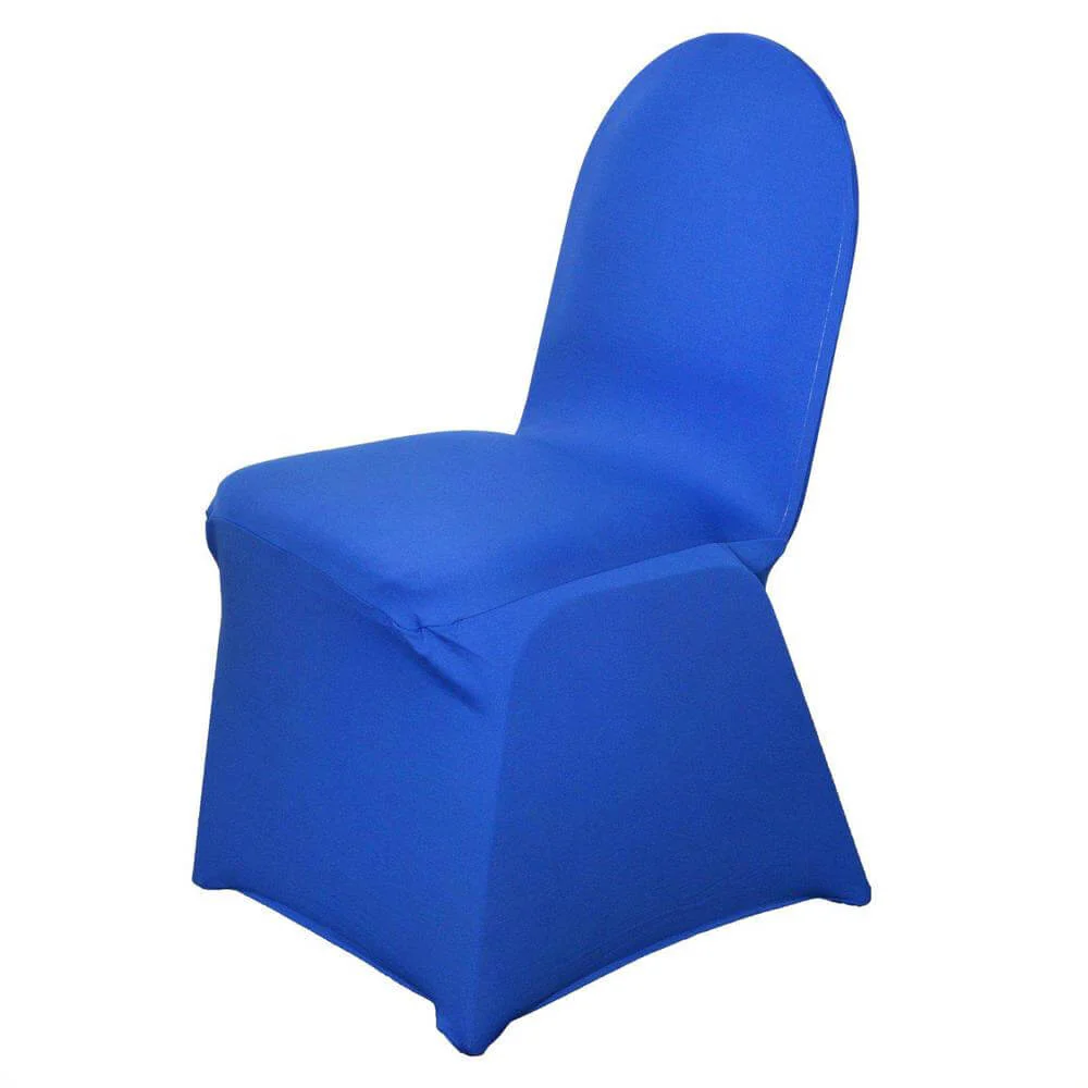 Spandex Stretch Fitted Banquet Chair Cover 160GSM Royal Blue - Durable Slip-On Slipcover - Image 8