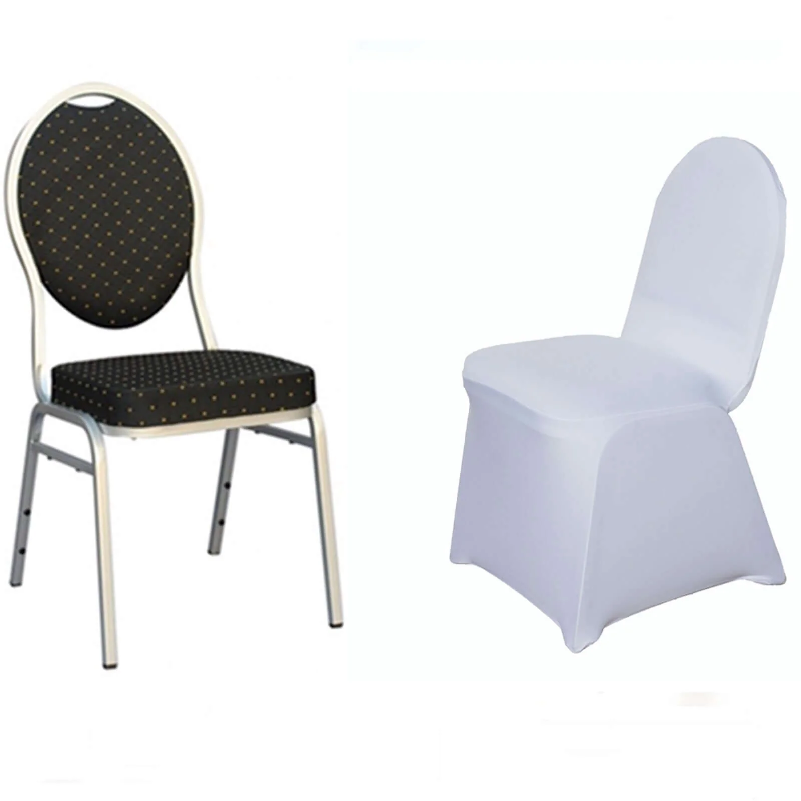 Spandex Stretch Fitted Banquet Chair Cover 160GSM White - Durable Slip-On Slipcover for Weddings & Events - Image 8