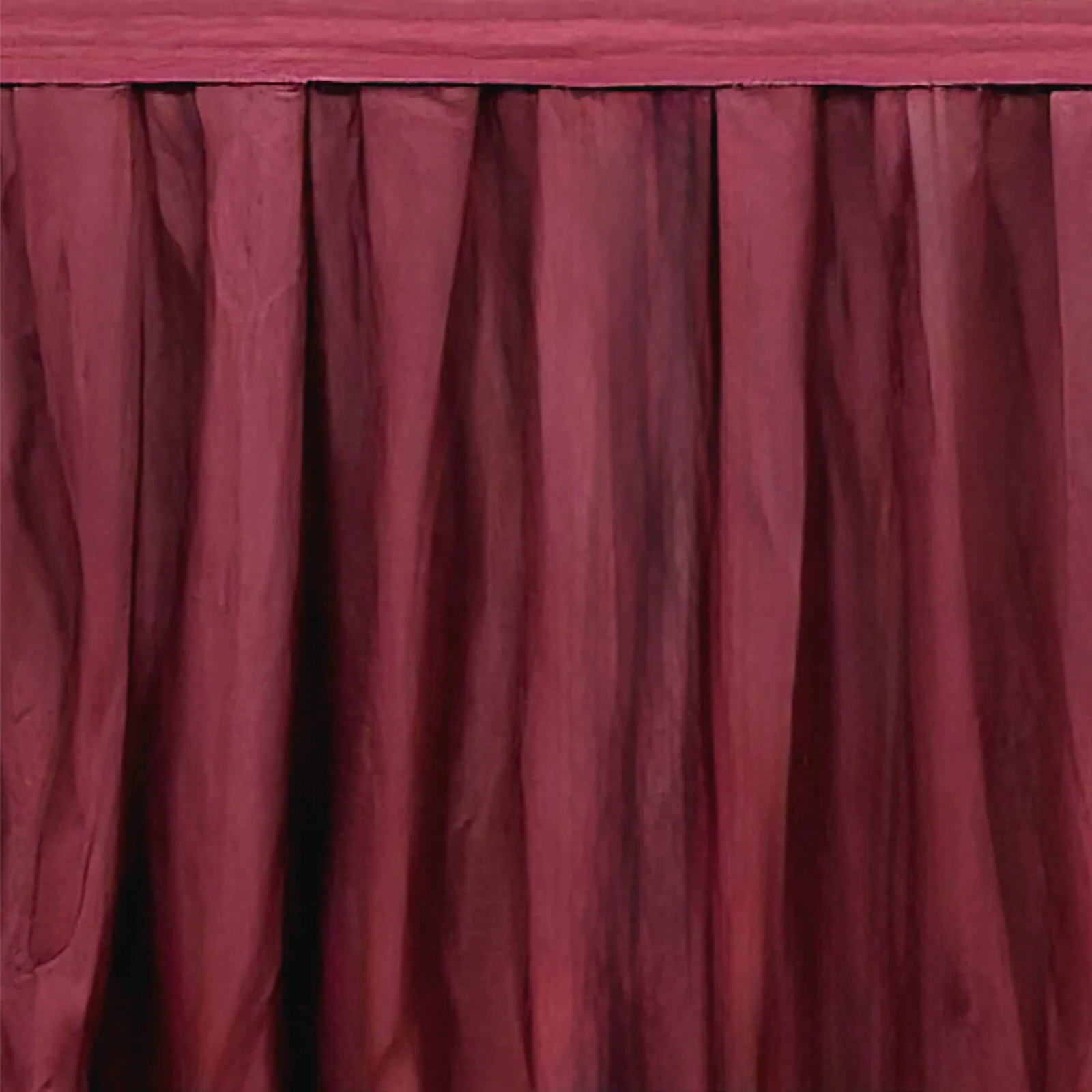 Portable Stage Skirting Polyester Shirred Pleat Stage Cover for Wedding Platform Burgundy - 36"x20ft - Image 7