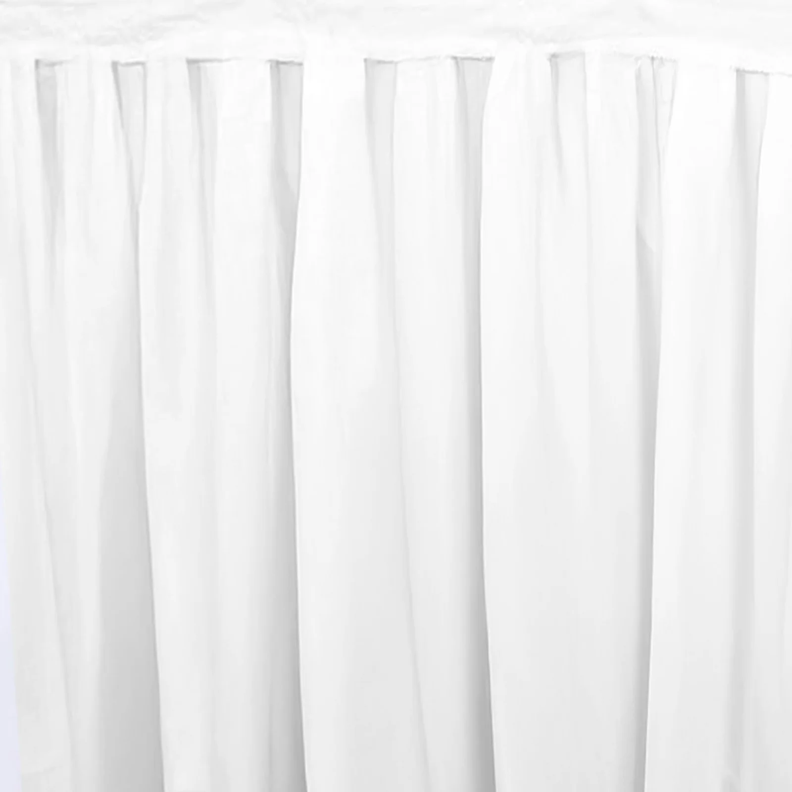 Portable Stage Skirting Polyester Shirred Pleat Stage Cover for Wedding Platform White - 24"x20ft - Image 8