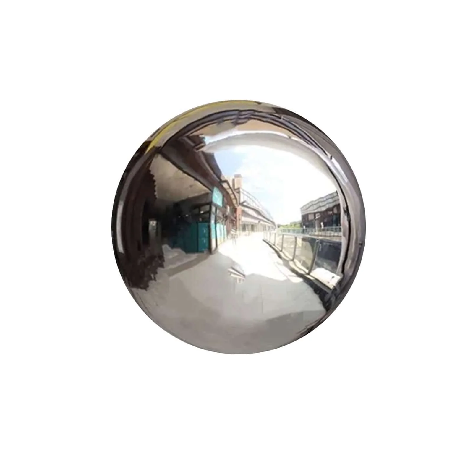 Stainless Steel Gazing Globe Mirror Ball 16" Reflective Shiny Hollow Sphere Silver - Outdoor Garden Decoration - Image 8